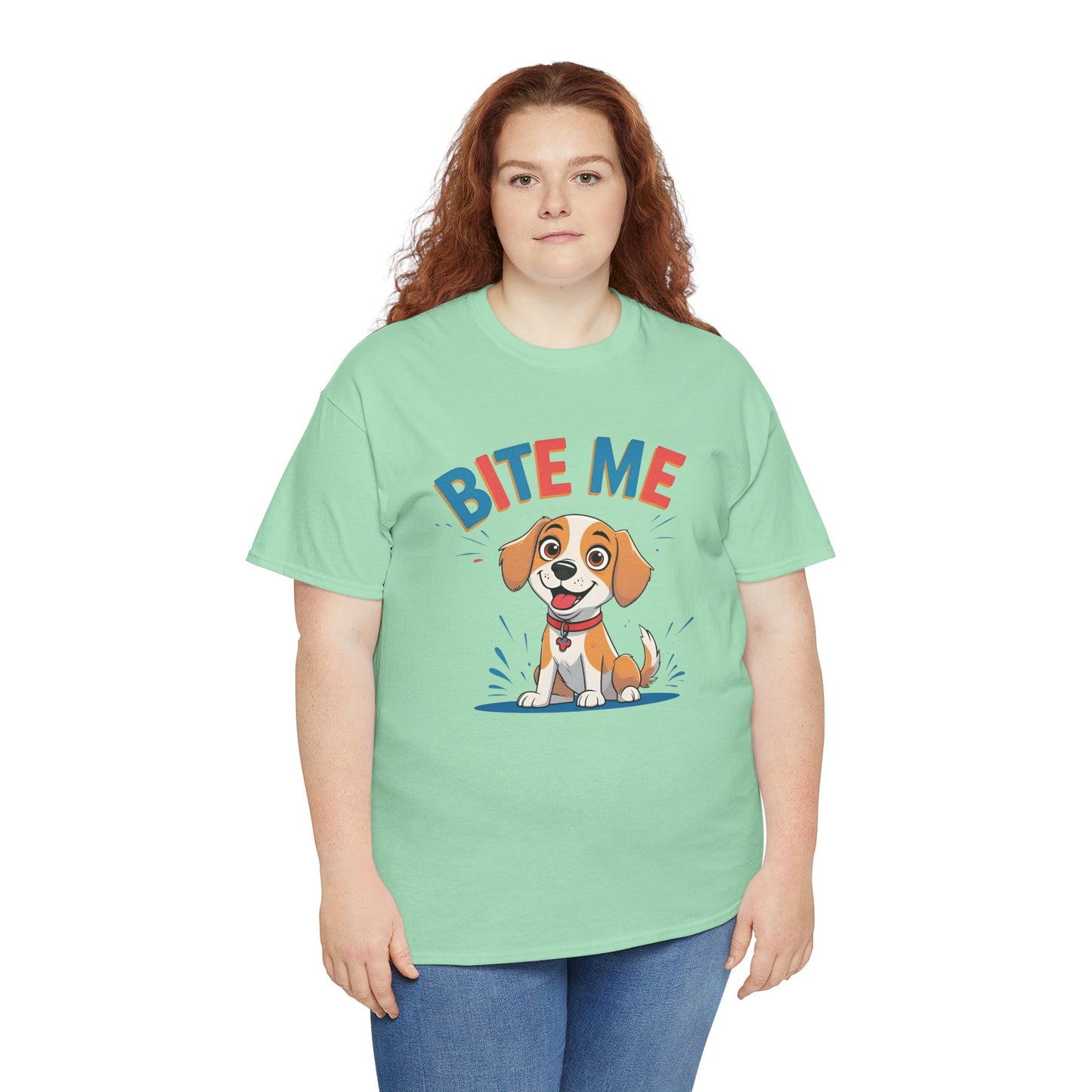 Playful Dog Lover Tee, Bite Me Unisex Cotton T-Shirt for Dog Trainers, Funny Gift for Dog Lovers, Cute Dog Apparel