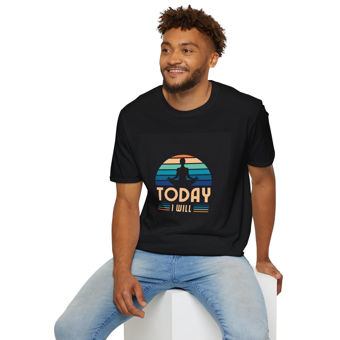Mindfulness Motivation Unisex T-Shirt, Positive Quote Today I Will Shirt, Inspirational Graphic Tee, Yoga Apparel, Gift for Meditation Lovers