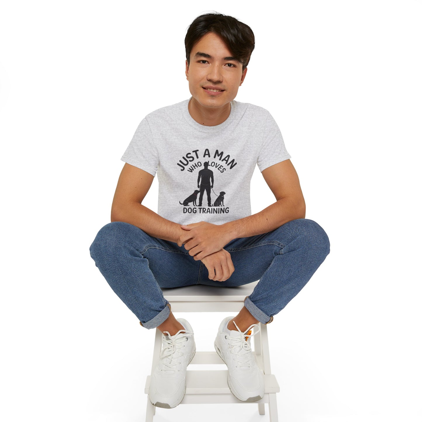 Unisex Dog Training Tee - Just A Man Who Loves Dog Training, Dog Lover Gift, Dog Owner Shirt, Casual Wear