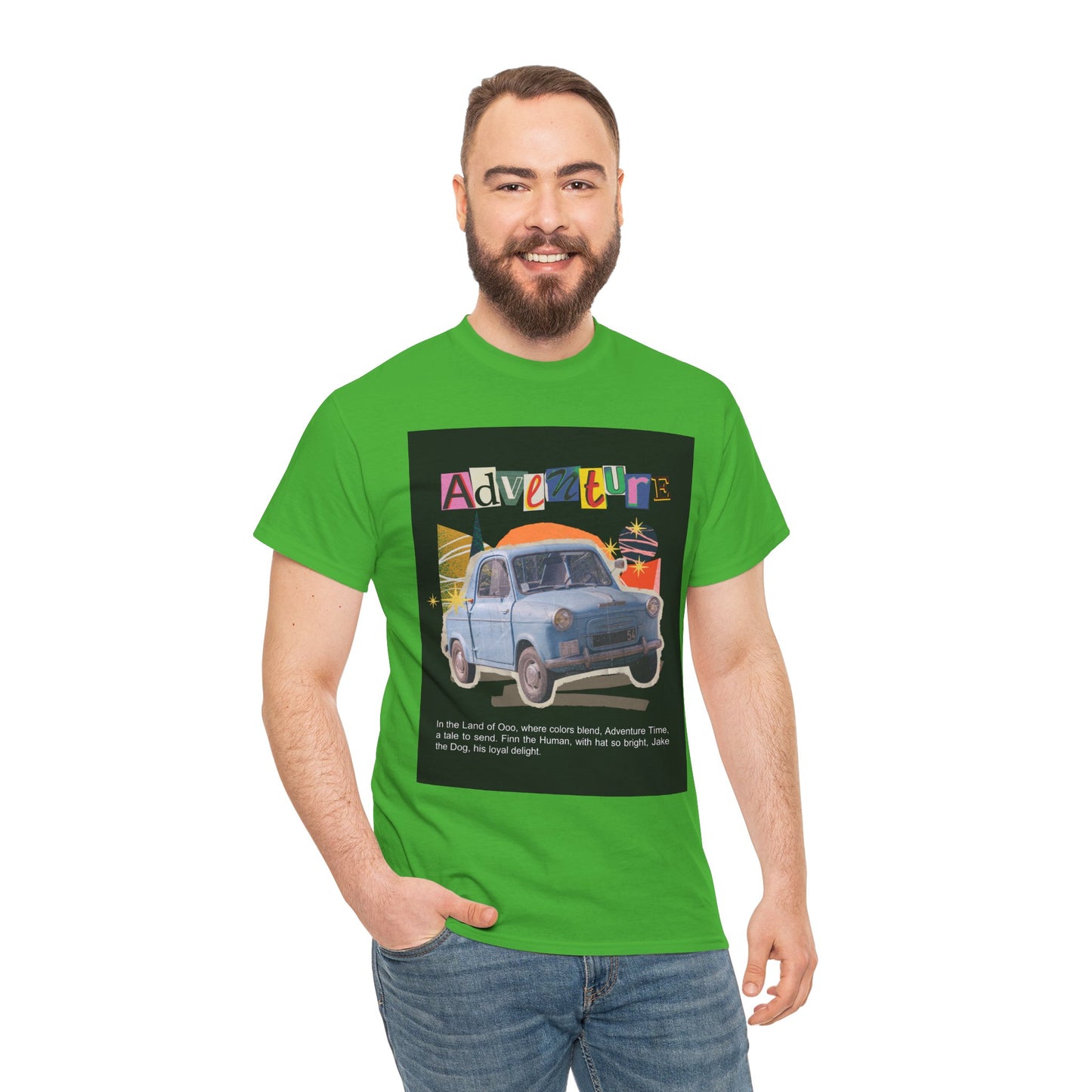 Adventure-Themed Unisex Cotton Tee, Retro Car Graphic Tee, Travel T-Shirt, Gift for Adventurers, Vintage Exploration Top