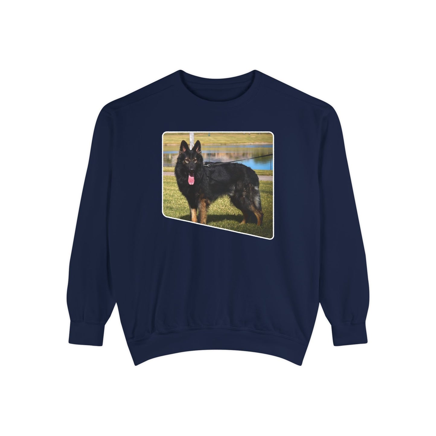 Unisex Dog Lover Sweatshirt With an Old Fashioned Working Line German Shepherd