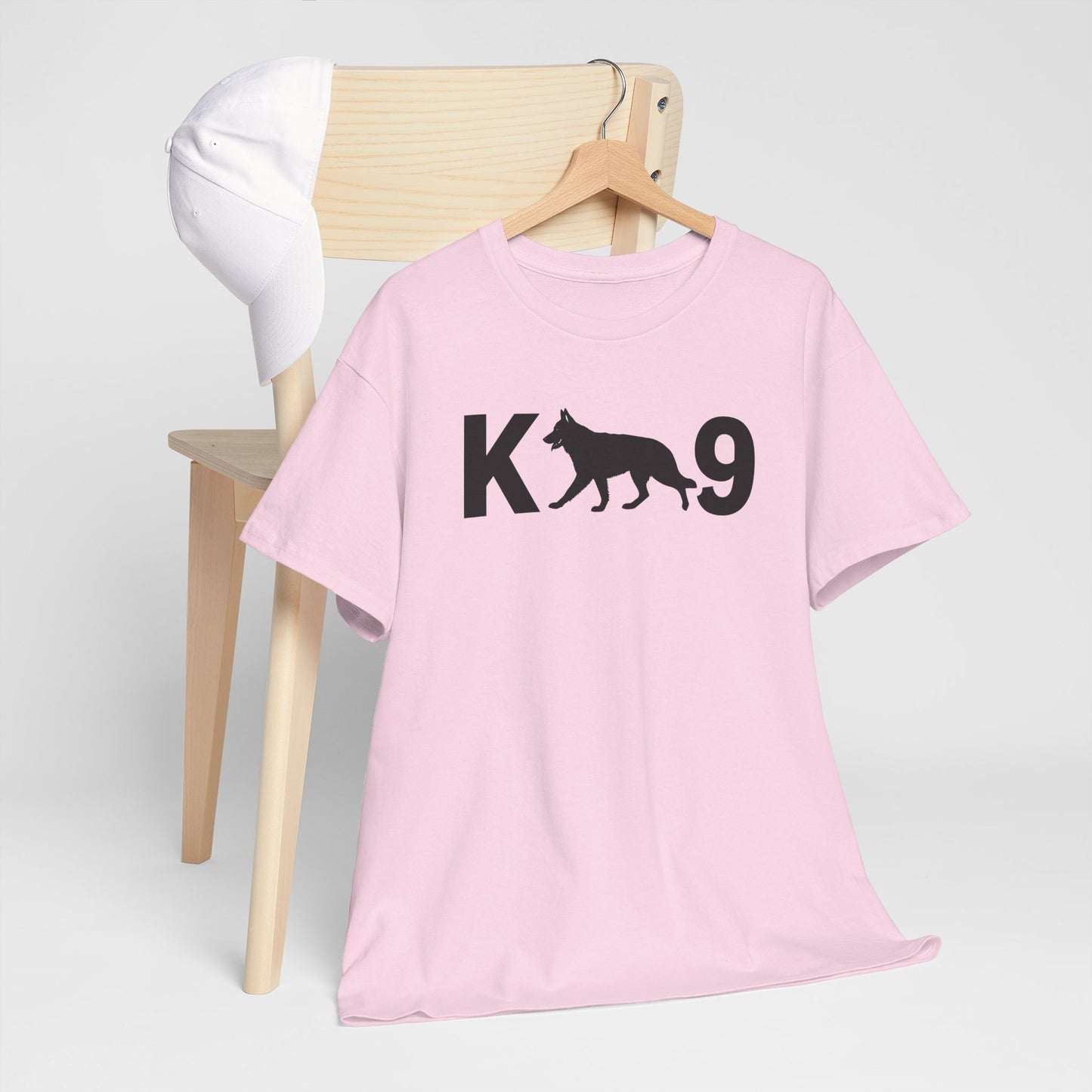 Black German Shepherd K9 Unisex Heavy Cotton Tee - Perfect for Dog Lovers, Pet Owners