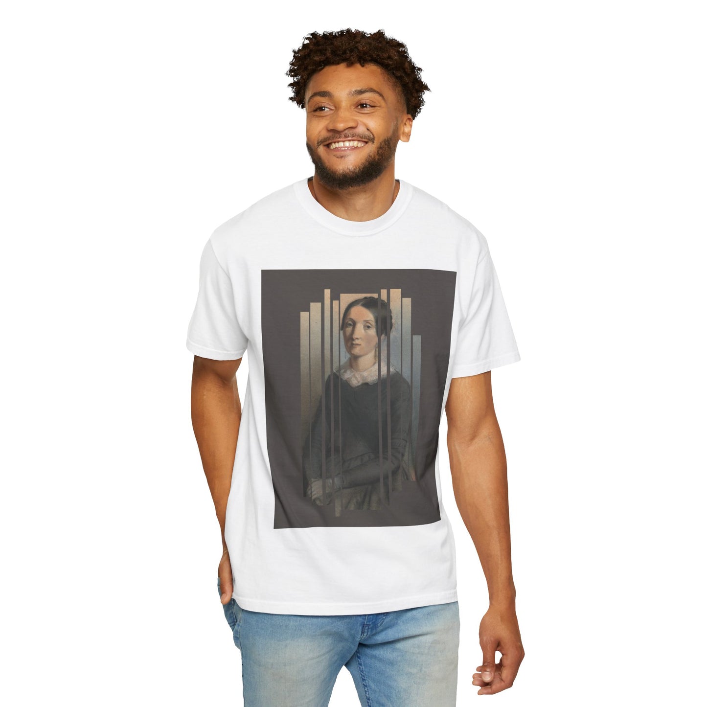 Vintage Aesthetic Art Tee, Unisex Garment-Dyed T-shirt with Artistic Design, Casual Wear, Gift for Art Lovers, Trendy Graphic Shirt