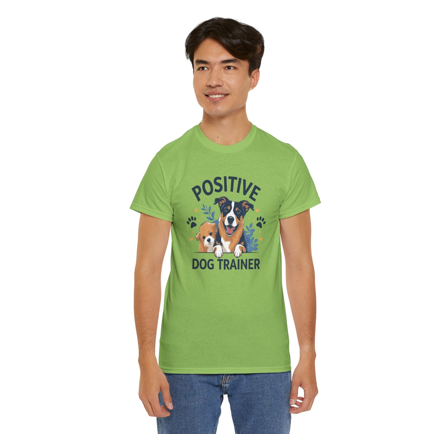 Positive Dog Trainer Tee, Dog Lover Gift, Unisex Cotton T-Shirt, Pet Training Apparel, Animal Care, Casual Dog Shirt