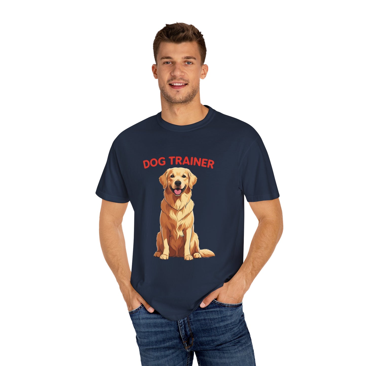 Dog Trainer Unisex Garment-Dyed T-Shirt | Perfect Gift for Dog Lovers, Pet Owners, Trainers, Birthdays, and Everyday Use