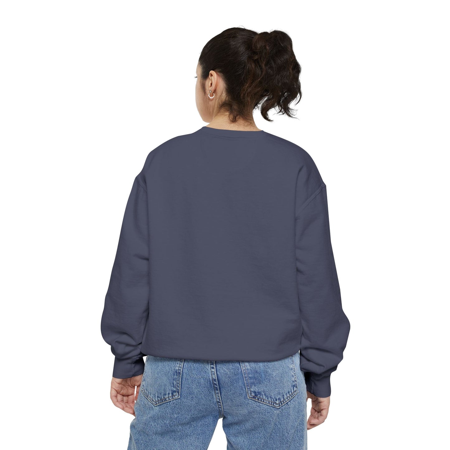 Unisex Dog Lover Sweatshirt With a Graphic of a German Shepherd Holding a White Bone in Mouth
