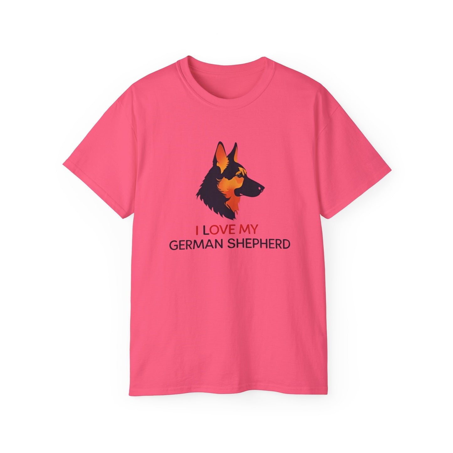 German Shepherd Lovers Unisex Ultra Cotton Tee - "I Love My German Shepherd", Dog Owner Gift, Canine Apparel, Pet Lover T-Shirt