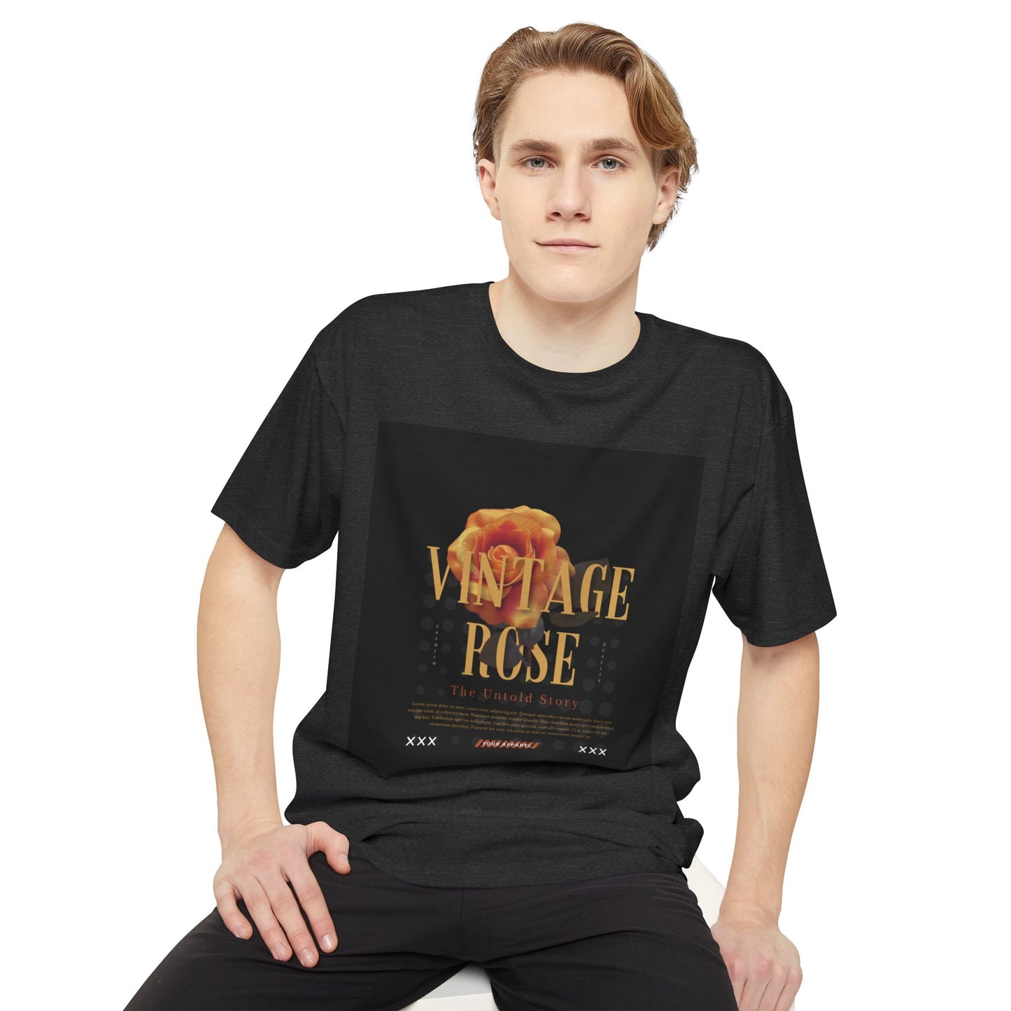 Vintage Rose Urban Tee, Trendy Graphic Tee, Casual Streetwear Shirt, Unisex Fashion Top, Perfect Gift for Art Lovers