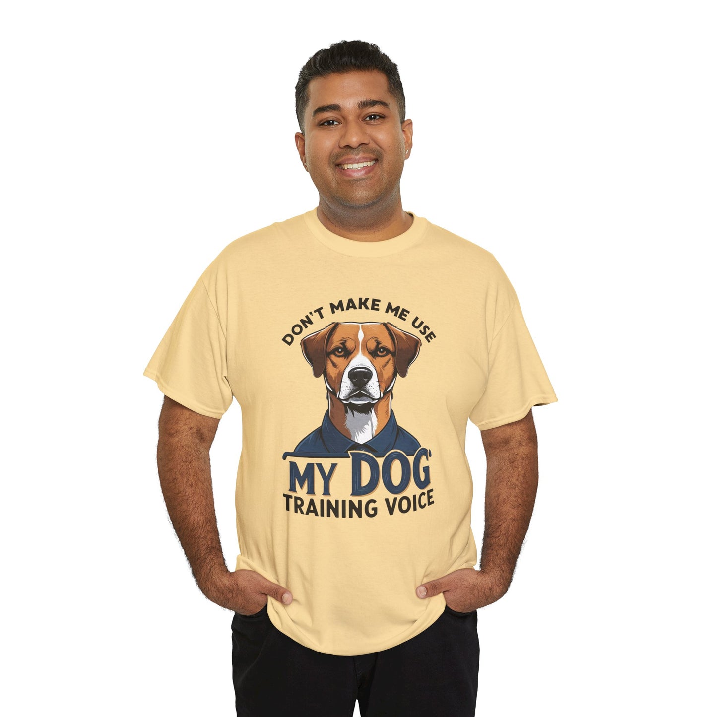 Dog Training T-Shirt - Don't Make Me Use My Dog Training Voice | Perfect Gift for Dog Owners, Casual Wear, Funny Dog Humor Shirt, Pet Training Apparel