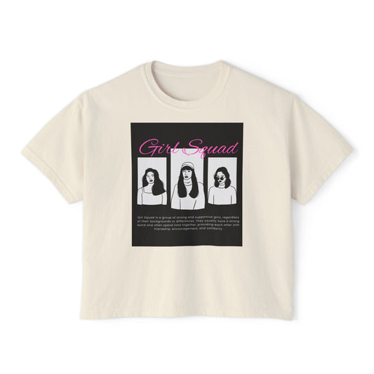 Chic Graphic Tee for Women, Girl Squad Boxy T-Shirt, Casual Fashion Top, Trendy Summer Tee, Birthday Gift, Friendship Shirt