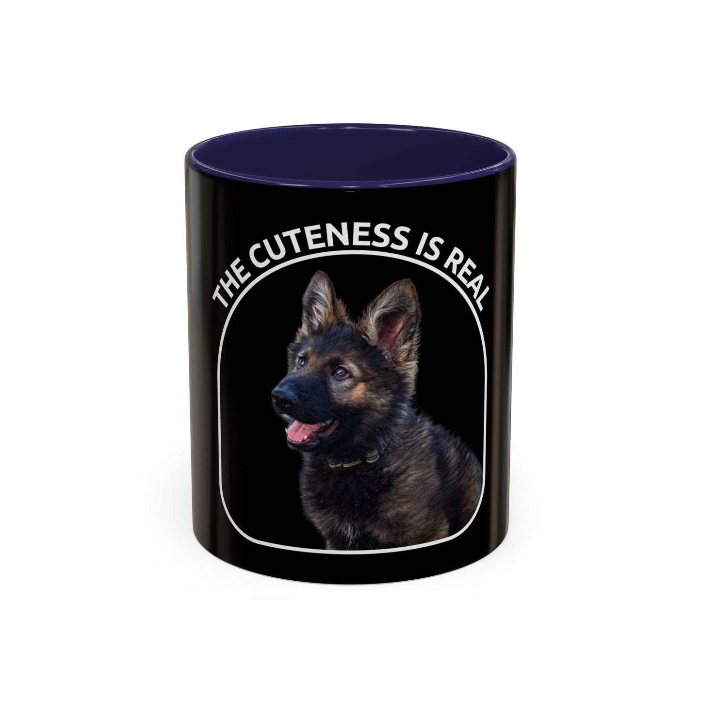 Accent Coffee Dog Lover Mug With a German Shepherd Puppy and Caption The Cuteness Is Real