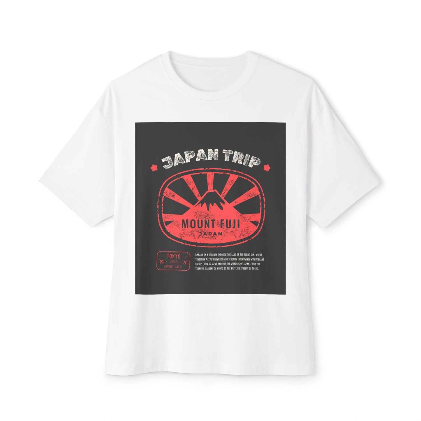 Japan Trip Oversized Tee, Travel Shirt, Unisex Graphic Tee, Mount Fuji Apparel, Casual Summer Top, Vacation Wear, Gift for Travelers