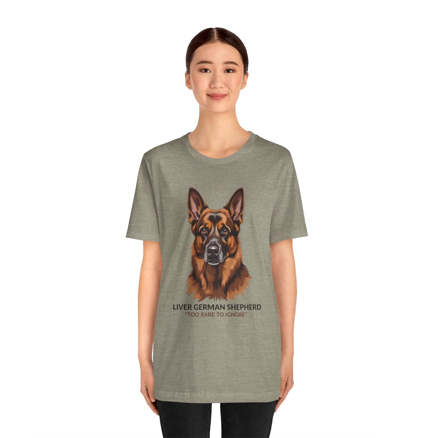 Liver German Shepherd Dog Lover Tee - To Rare To Ignore | Perfect Gift for Pet Owners, Animal Lover Merchandise, Casual Wear, Unique Dog Shirt