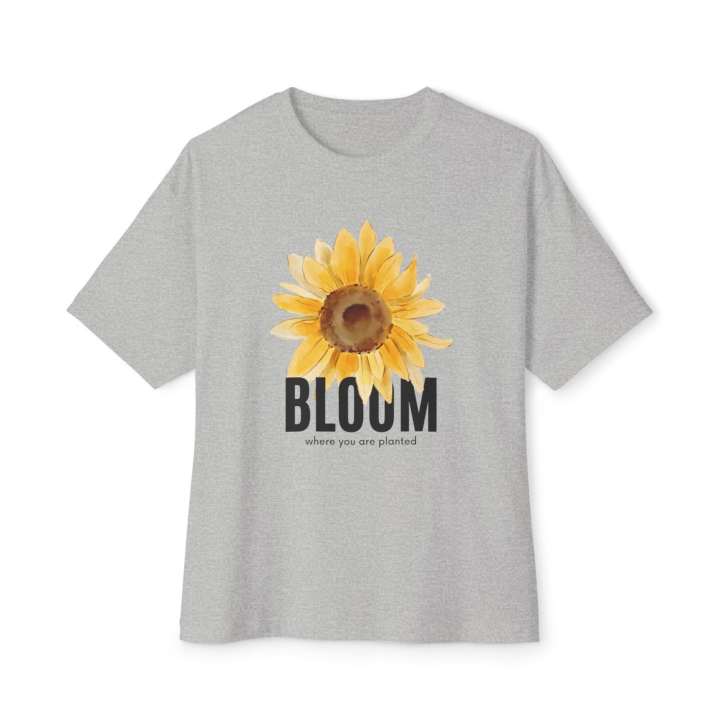 Sunflower Bloom Unisex Oversized Tee, Casual Summer Shirt, Gift for Flower Lovers, Festival Fashion, Relaxed Fit Tee