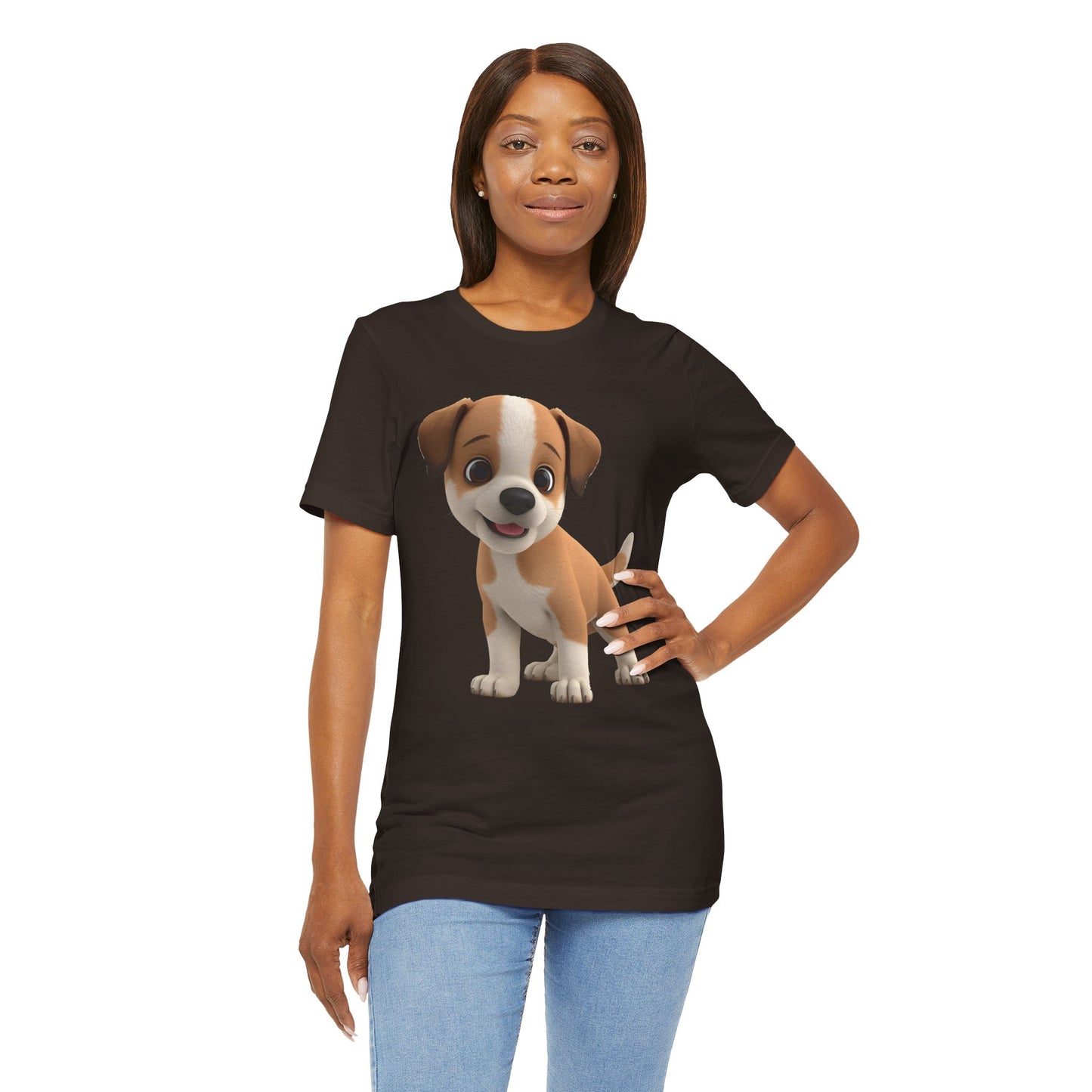 Cute Dog 3D Graphic Tee, Fun Animal Shirt, Dog Lover Gift, Playful Fashion Statement
