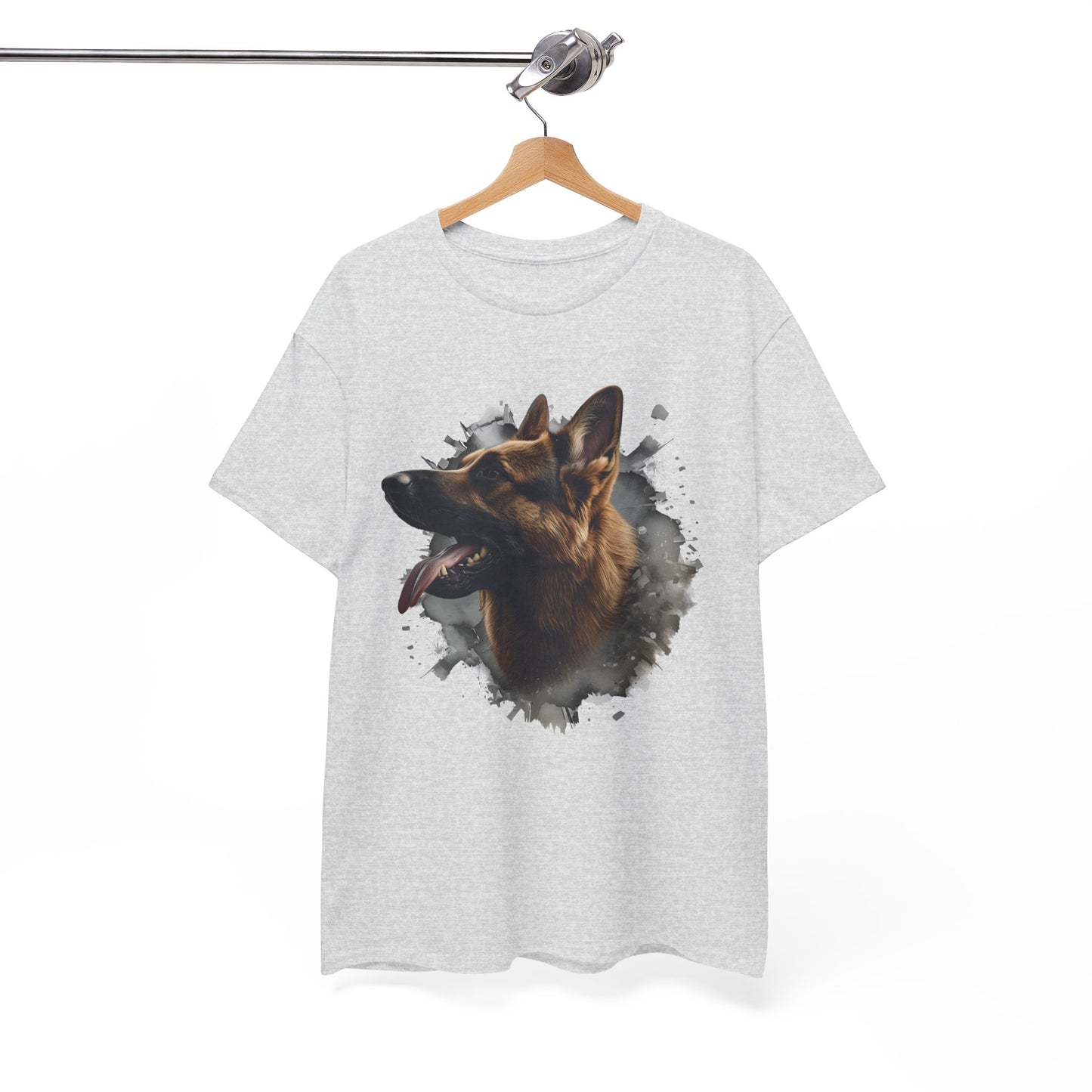 German Shepherd Lover Tee With 3D Design, Unisex Cotton Shirt, Dog T-Shirt, Pet Lovers Gift, Animal Enthusiast Apparel