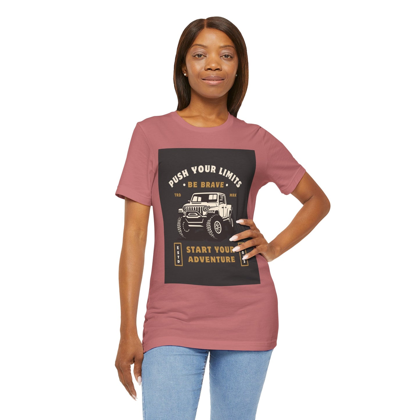 Push Your Limits Adventure-Inspiring Unisex Jersey Tee, Outdoor Shirt, Motivational T-Shirt, Gift for Adventurers, Hiking Apparel, Travel Tee