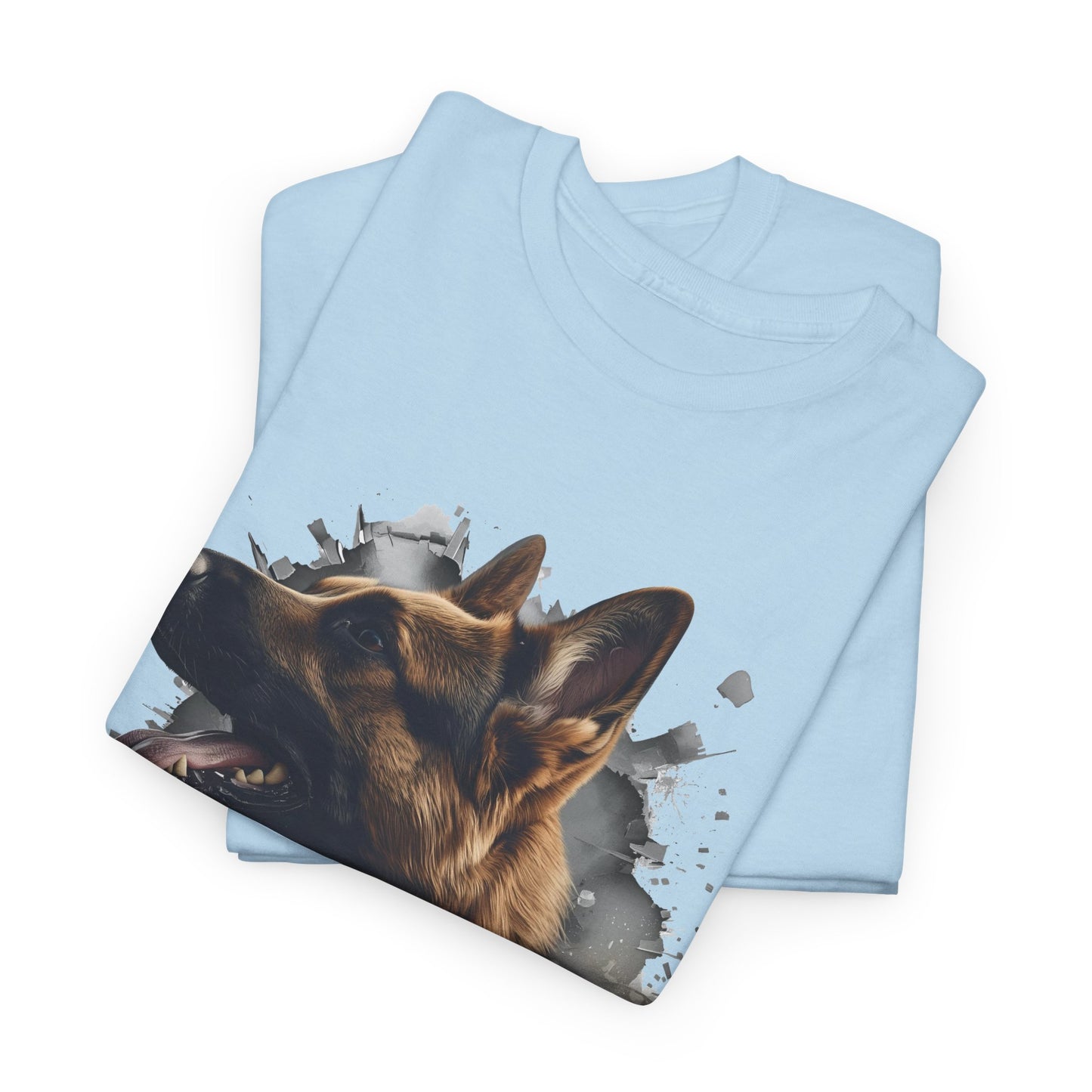 German Shepherd Lover Tee With 3D Design, Unisex Cotton Shirt, Dog T-Shirt, Pet Lovers Gift, Animal Enthusiast Apparel