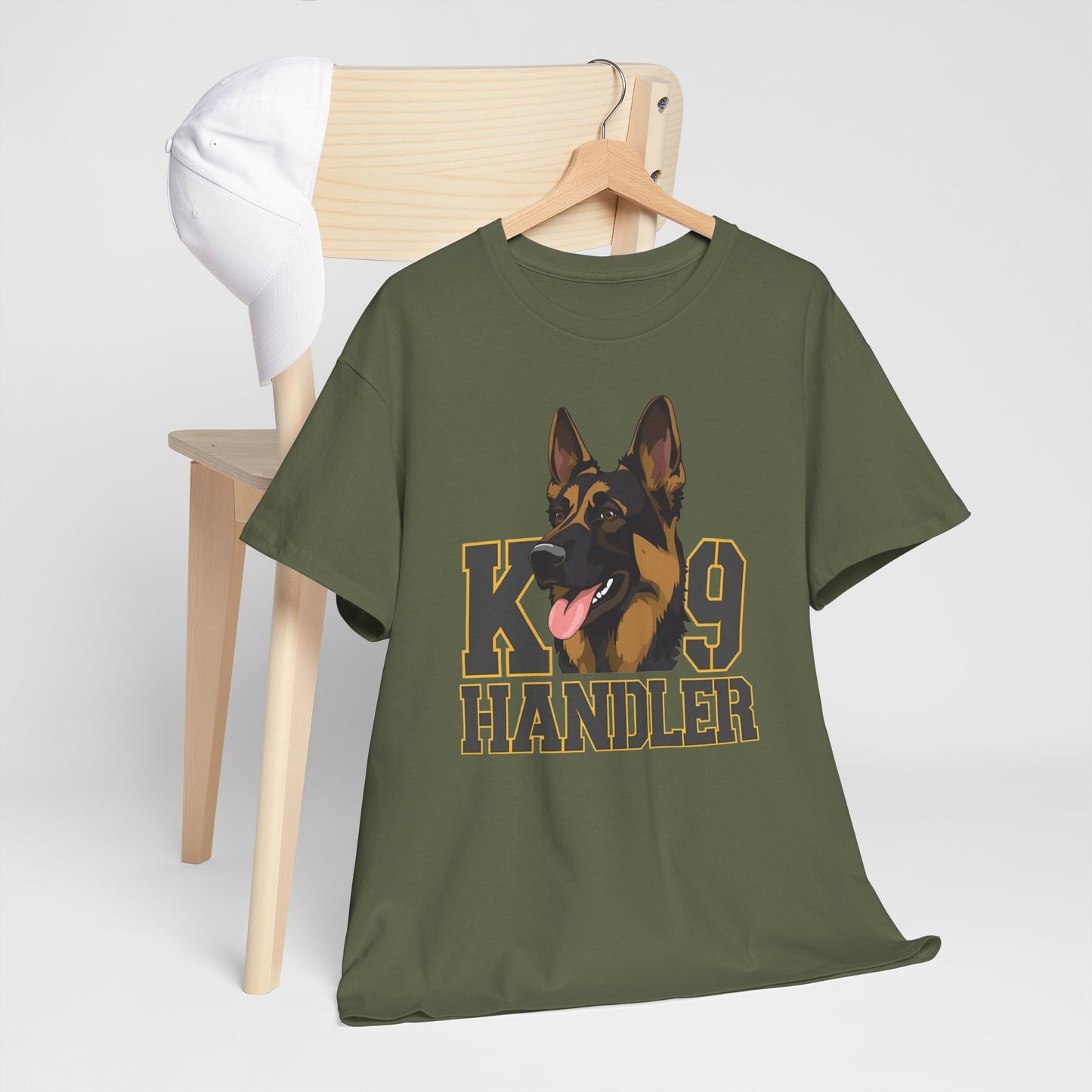 German Shepherd K9 Handler Tee, Perfect for Dog Lovers, Gift for Pet Owners, Unisex Cotton T-Shirt