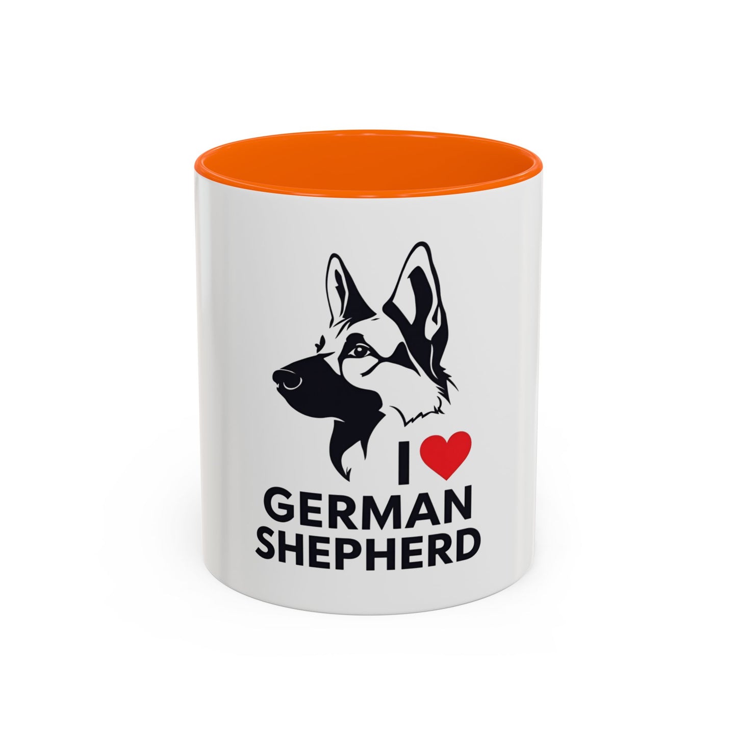 I Love German Shepherd Accent Coffee Mug - Perfect Gift for Dog Lovers, Pet Enthusiasts, Birthday, Home Decor
