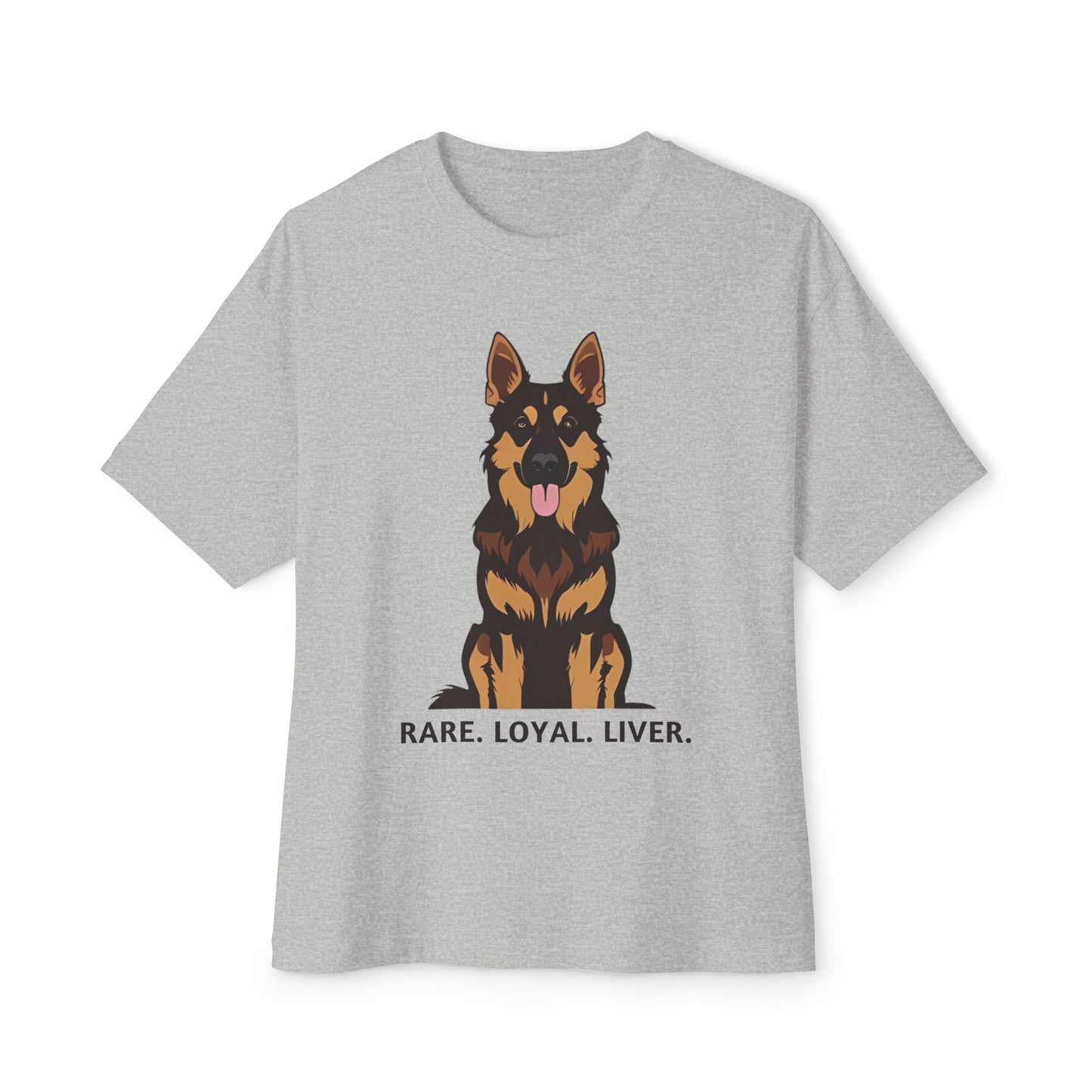 Liver German Shepherd Lover's Boxy Tee - Rare, Loyal, Liver | Pet Lover Gift, Dog Shirt, Animal Lover Style, Unisex T-Shirt, Casual Wear