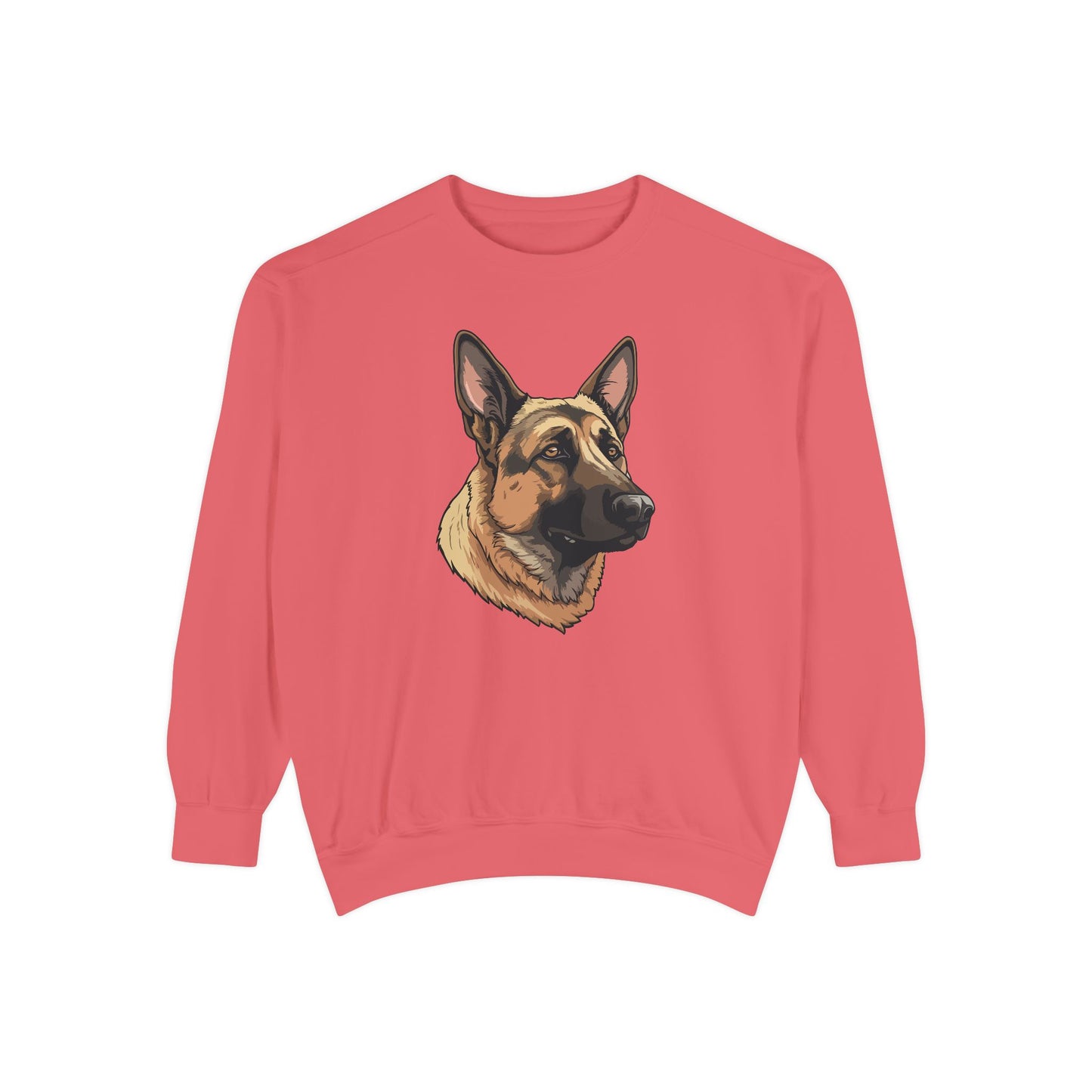 Unisex Dog Lover Sweatshirt With a Close Up Graphic of Serious German Shepherd