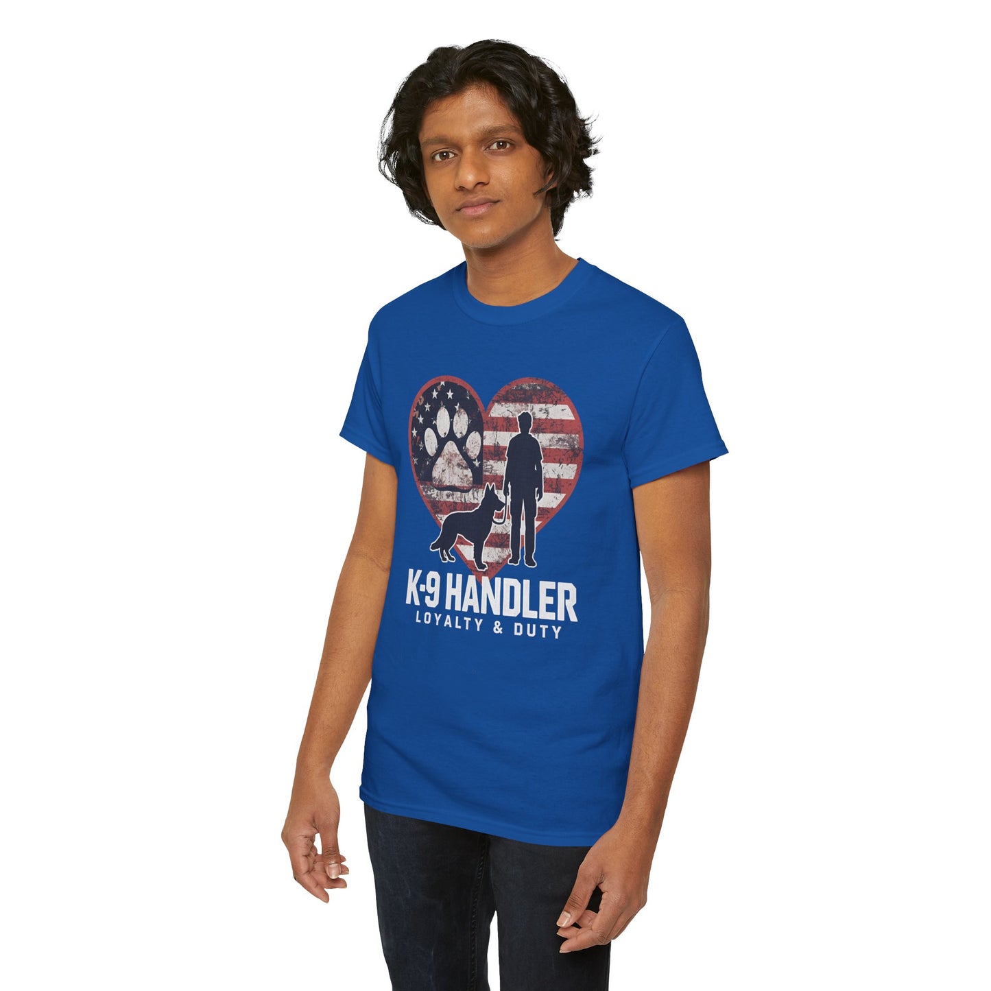 K-9 Handler Heart Tee | Loyalty & Duty T-Shirt | Dog Lover Gift, Police Support Shirt