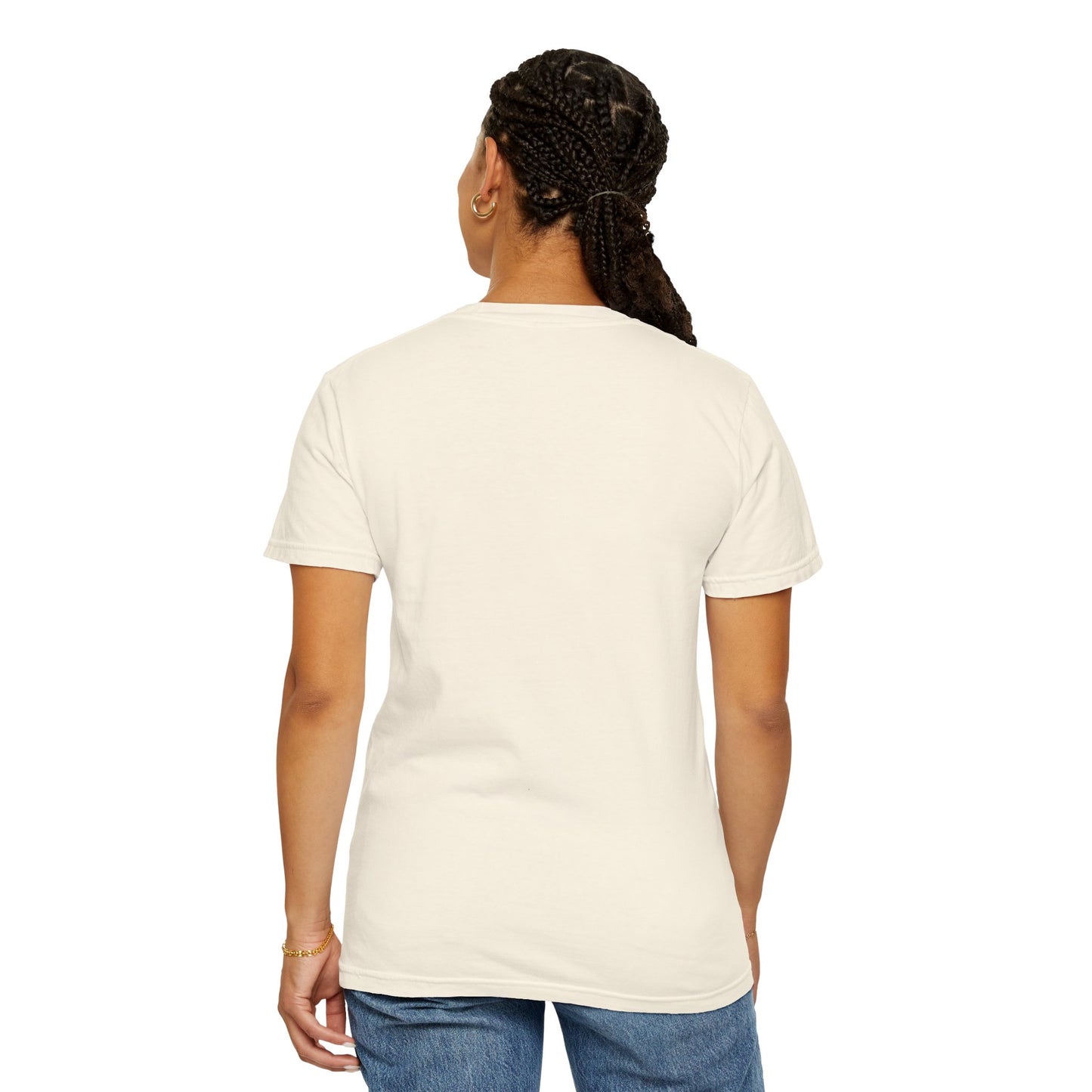 Unisex Dog Lover T-Shirt With Close Up of Large German Shepherd Turning His Face and Caption Selfless Beings