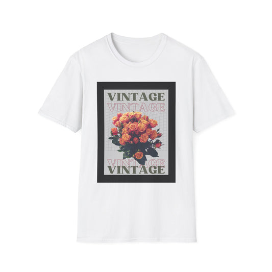 Vintage Floral Graphic Unisex T-Shirt, Retro Tee, Casual Wear, Gift for Her, Vintage Aesthetic, Flower Print Shirt