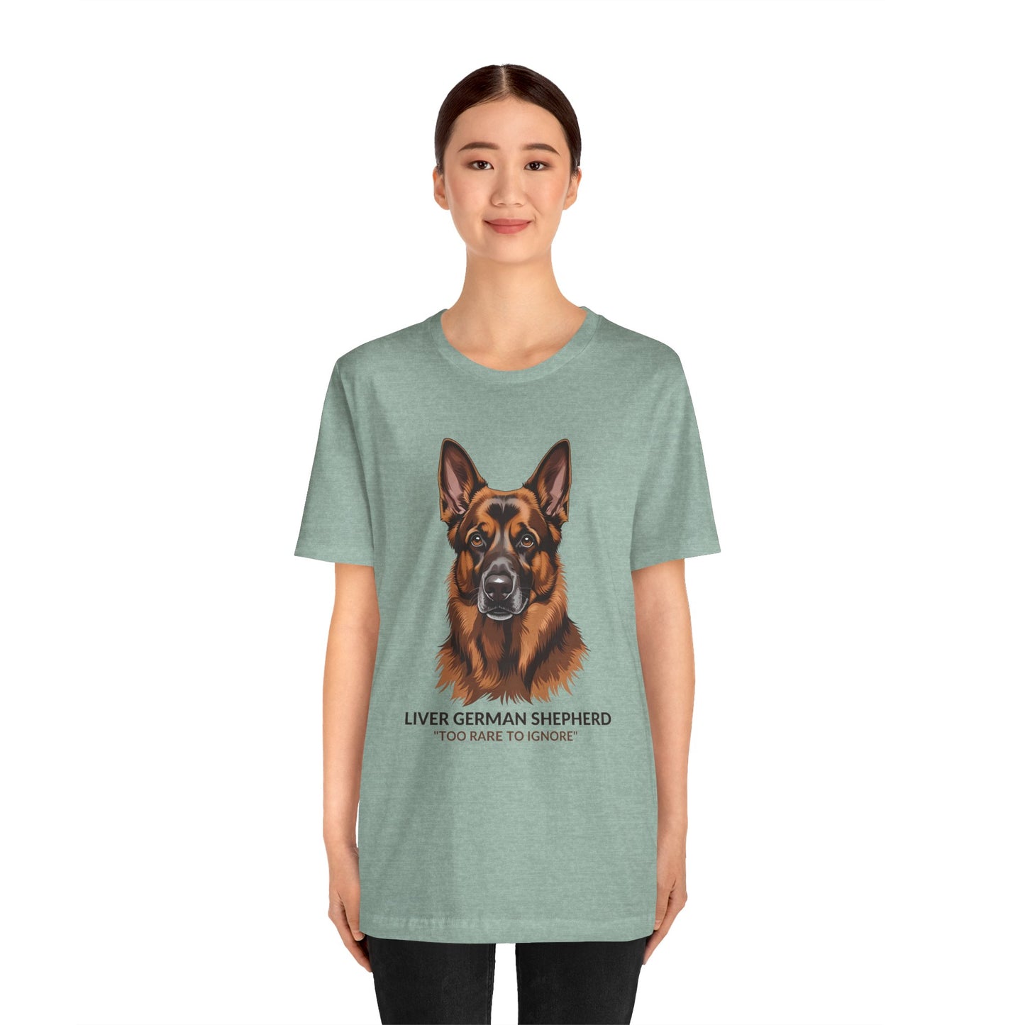 Liver German Shepherd Dog Lover Tee - To Rare To Ignore | Perfect Gift for Pet Owners, Animal Lover Merchandise, Casual Wear, Unique Dog Shirt