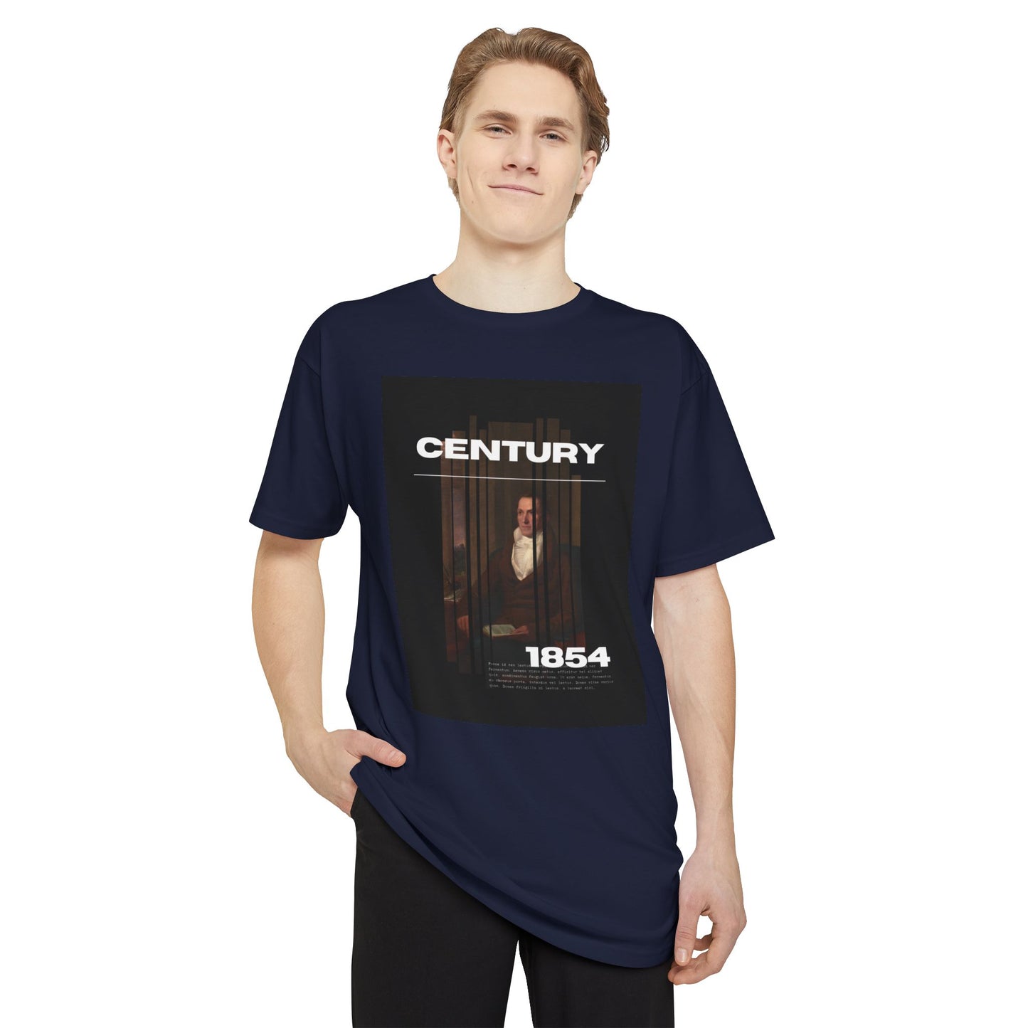 Urban Graphic Tee - Century 1854, Unisex Long Body Tee, Casual Streetwear, Perfect Gift for Art Lovers, Hipster Fashion