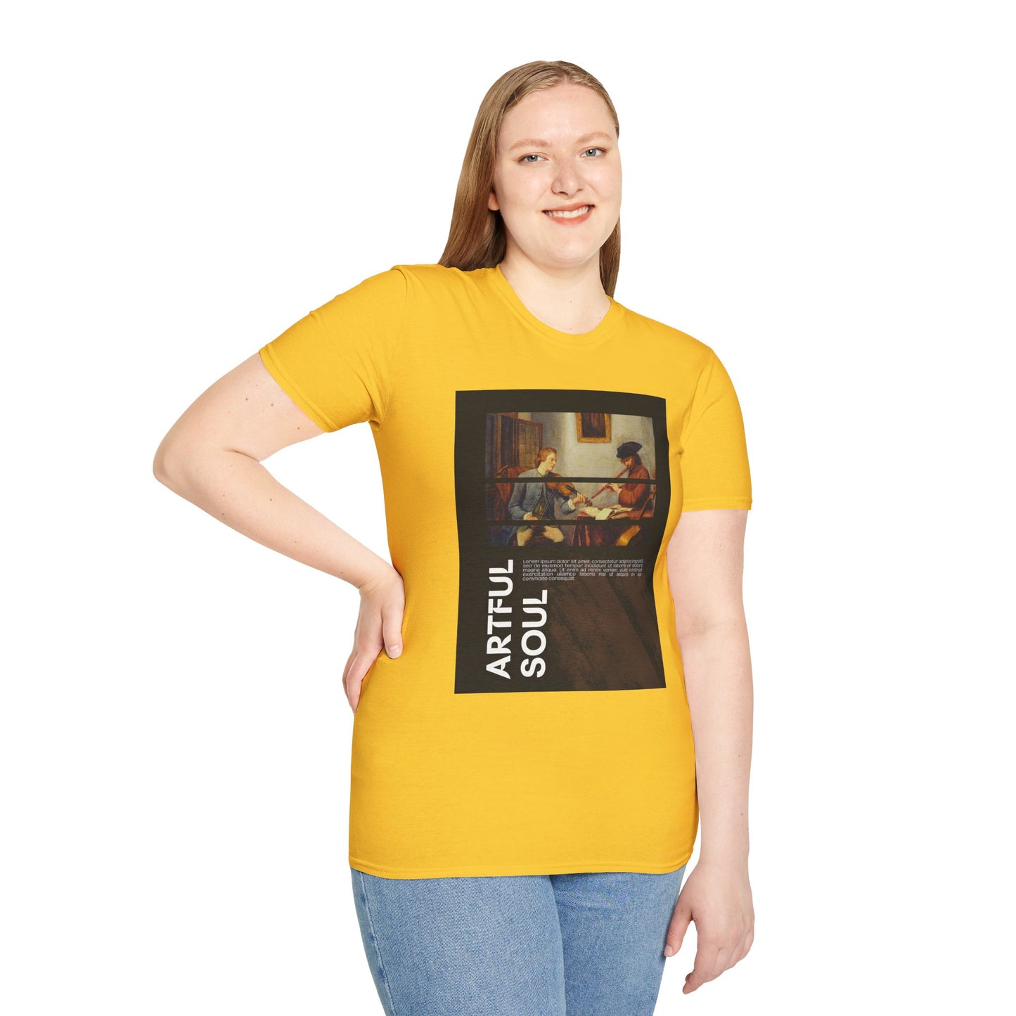 Artful Soul Unisex Softstyle T-Shirt, Artistic Tee, Gift for Art Lovers, Casual Wear, Creative Fashion, Art Enthusiast Shirt