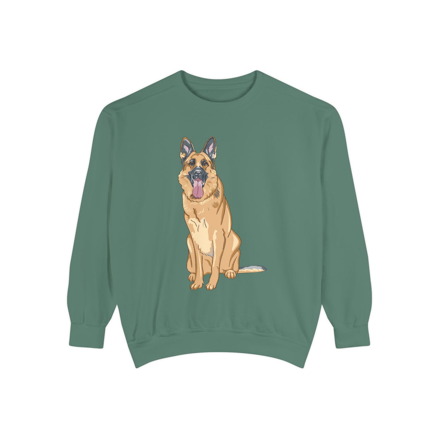 Unisex Dog Lover Sweatshirt With a Graphic of a German Shepherd Sloppily Standing