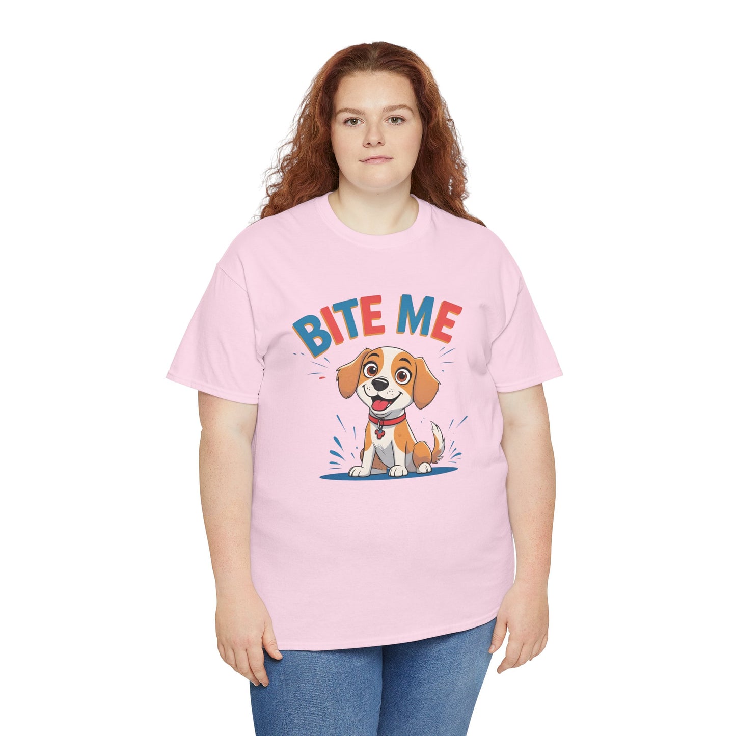 Playful Dog Lover Tee, Bite Me Unisex Cotton T-Shirt for Dog Trainers, Funny Gift for Dog Lovers, Cute Dog Apparel
