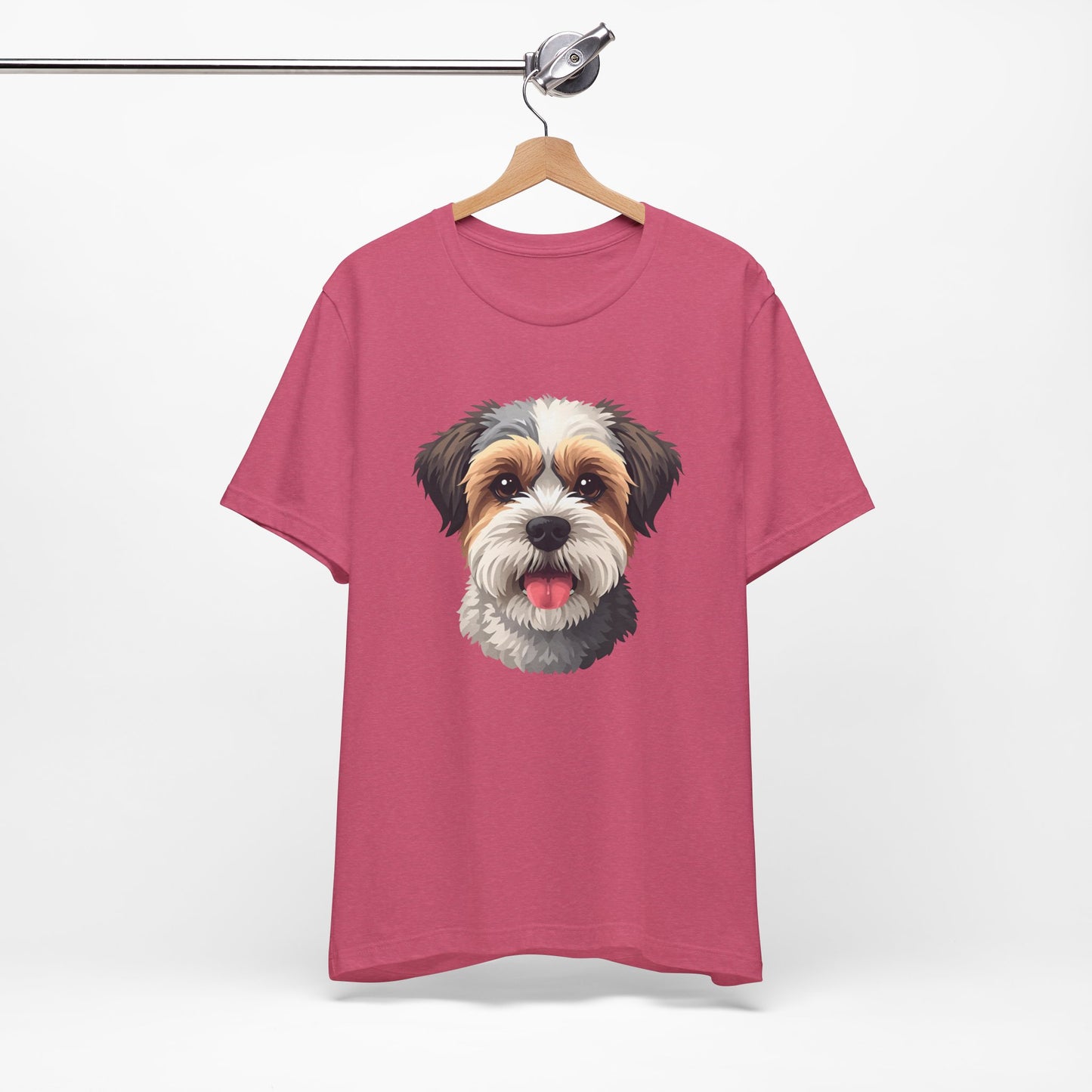 Unisex Dog Lover T-Shirt Featuring a 3D Design of Cute Fluffy Bichon Frise Mix | Gift for Dog Owners