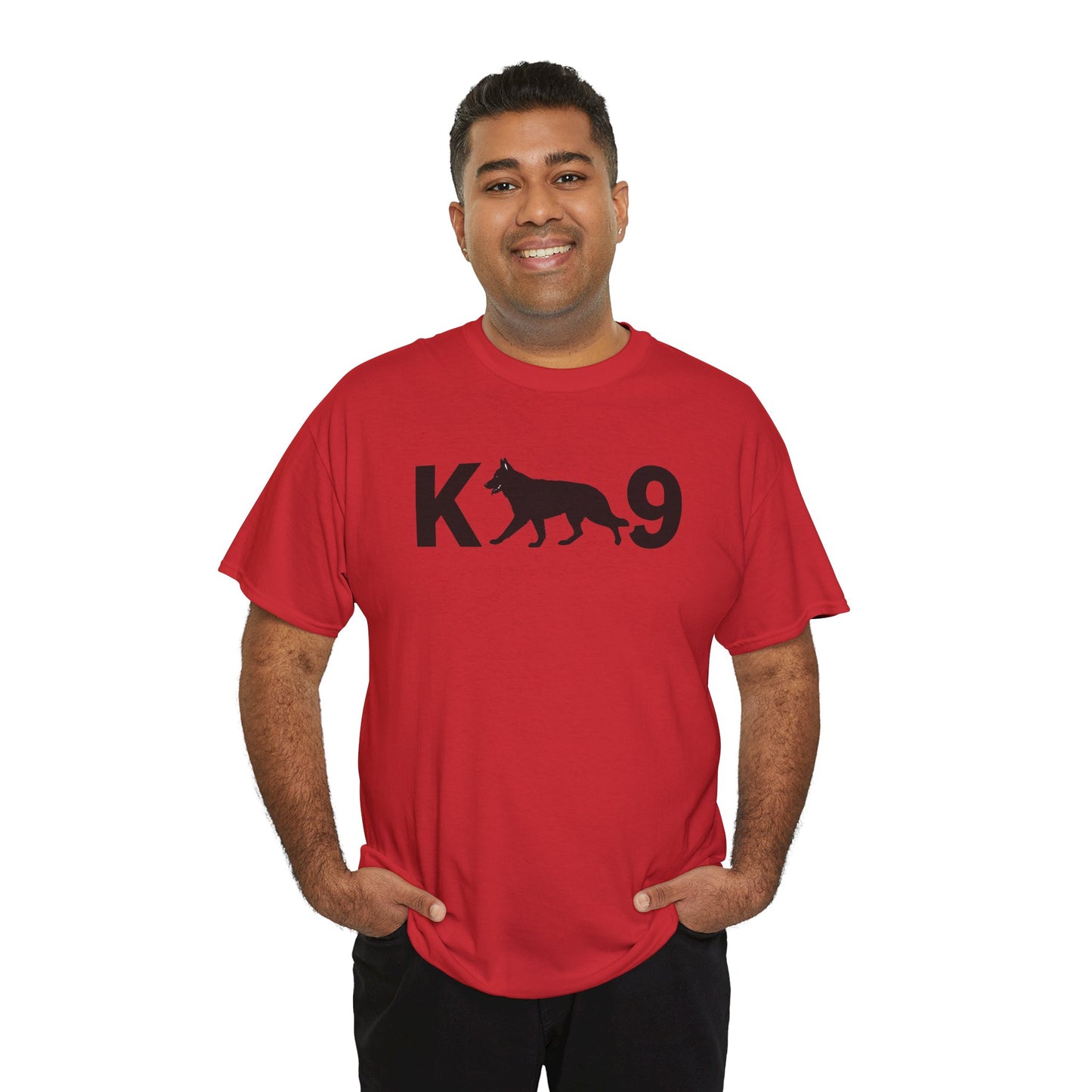 Black German Shepherd K9 Unisex Heavy Cotton Tee - Perfect for Dog Lovers, Pet Owners