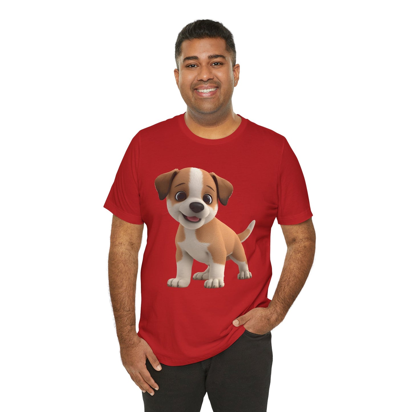 Cute Dog 3D Graphic Tee, Fun Animal Shirt, Dog Lover Gift, Playful Fashion Statement