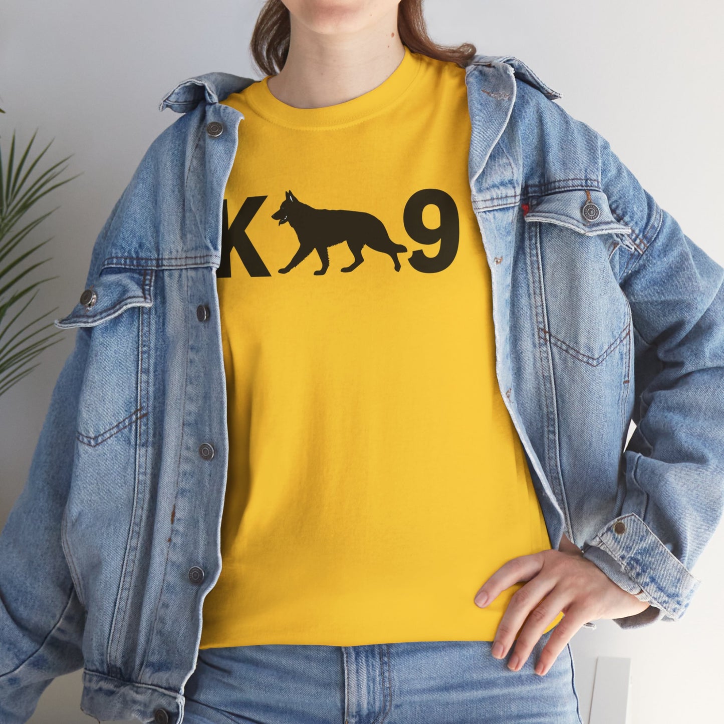 Black German Shepherd K9 Unisex Heavy Cotton Tee - Perfect for Dog Lovers, Pet Owners