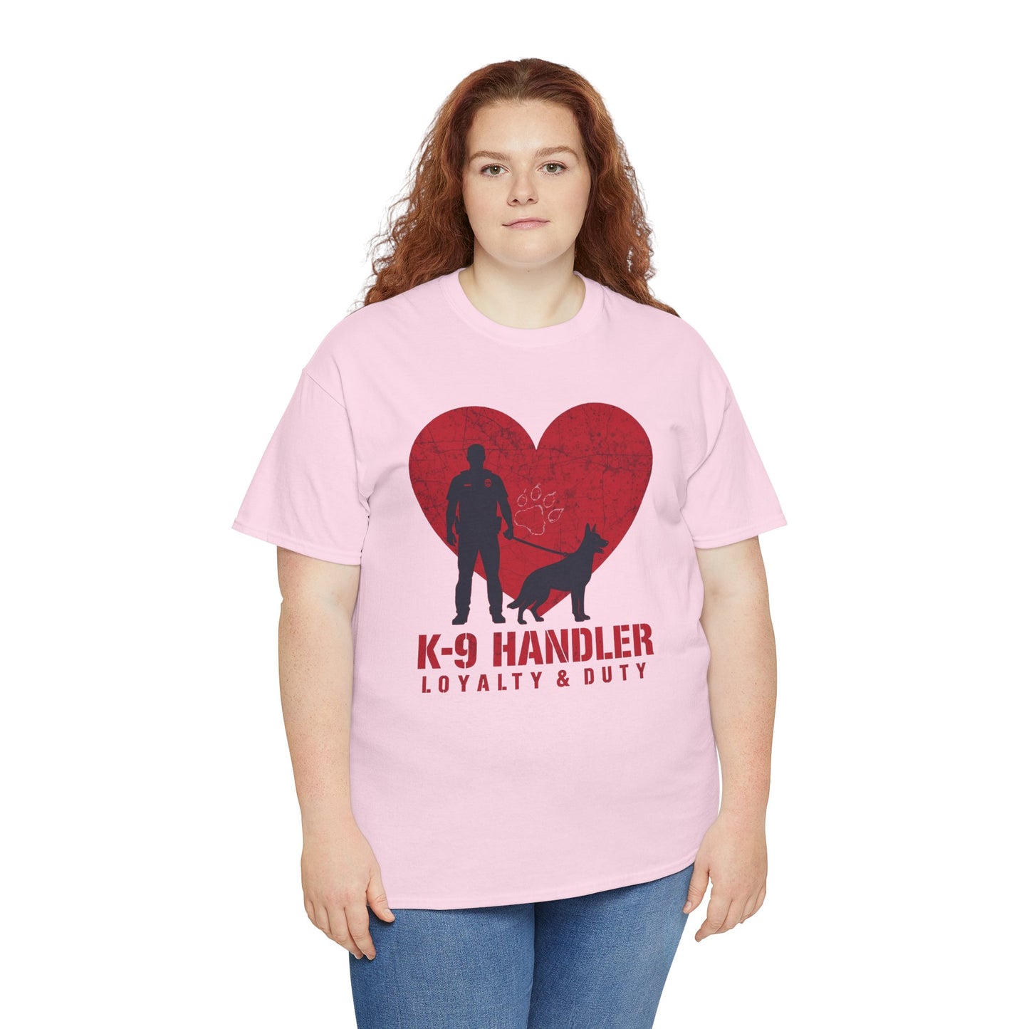 K-9 Handler Heavy Cotton Tee - Loyalty & Duty Shirt, Dog Lover Gift