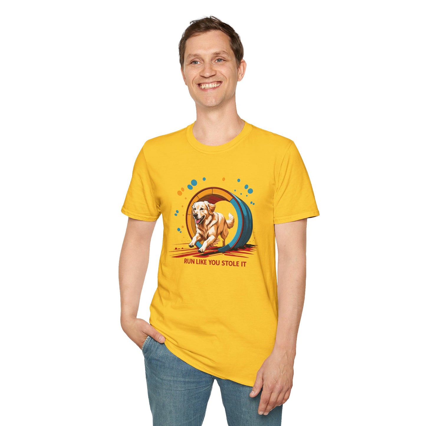 Dog Agility T-Shirt - Run Like You Stole It, Perfect for Dog Trainers, Summer Outfits, Fun Casual Wear