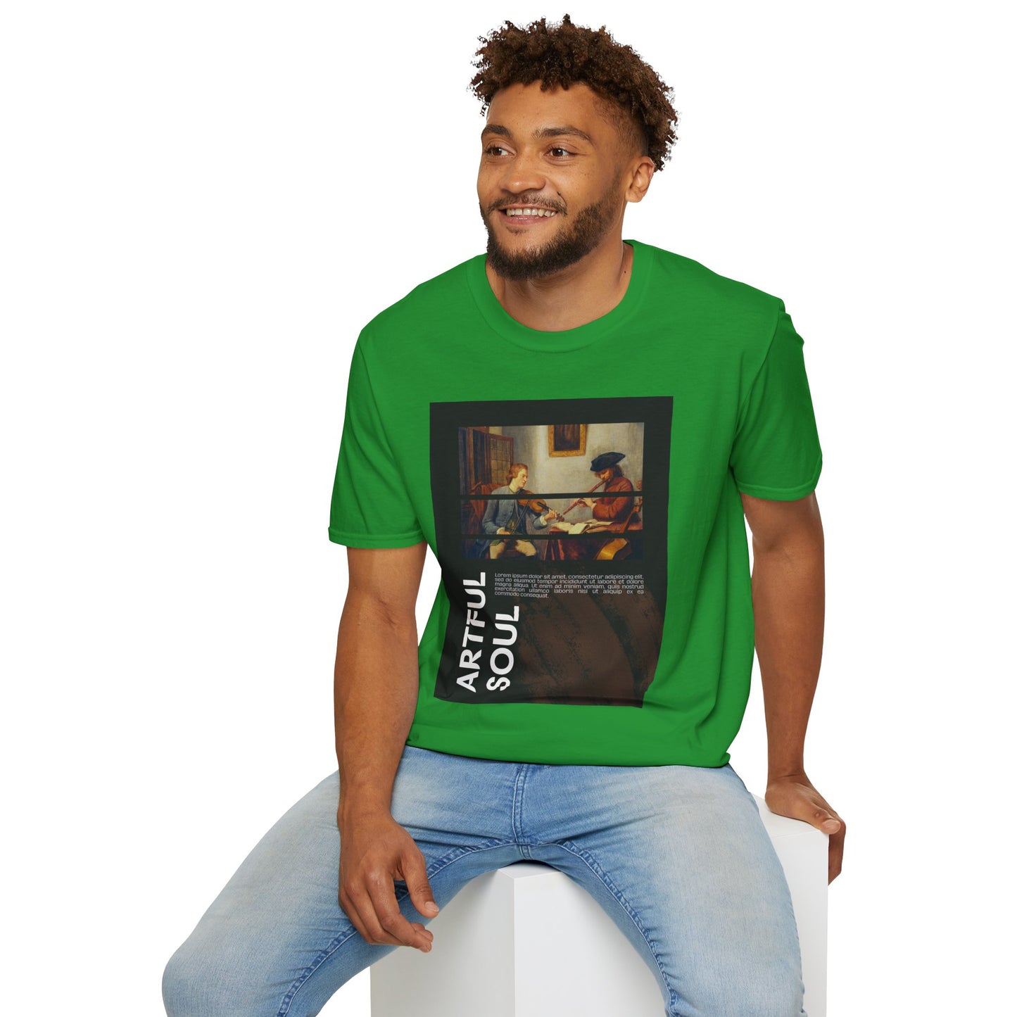 Artful Soul Unisex Softstyle T-Shirt, Artistic Tee, Gift for Art Lovers, Casual Wear, Creative Fashion, Art Enthusiast Shirt