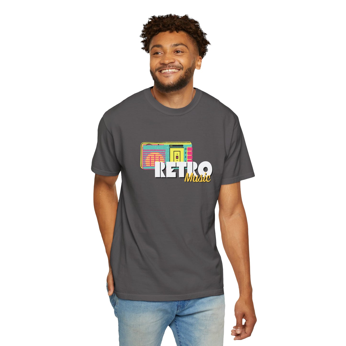 Retro Music T-Shirt, Vintage Style Tee, Unisex Garment-Dyed Shirt, Perfect for Music Lovers, Great for Festivals and Gifts