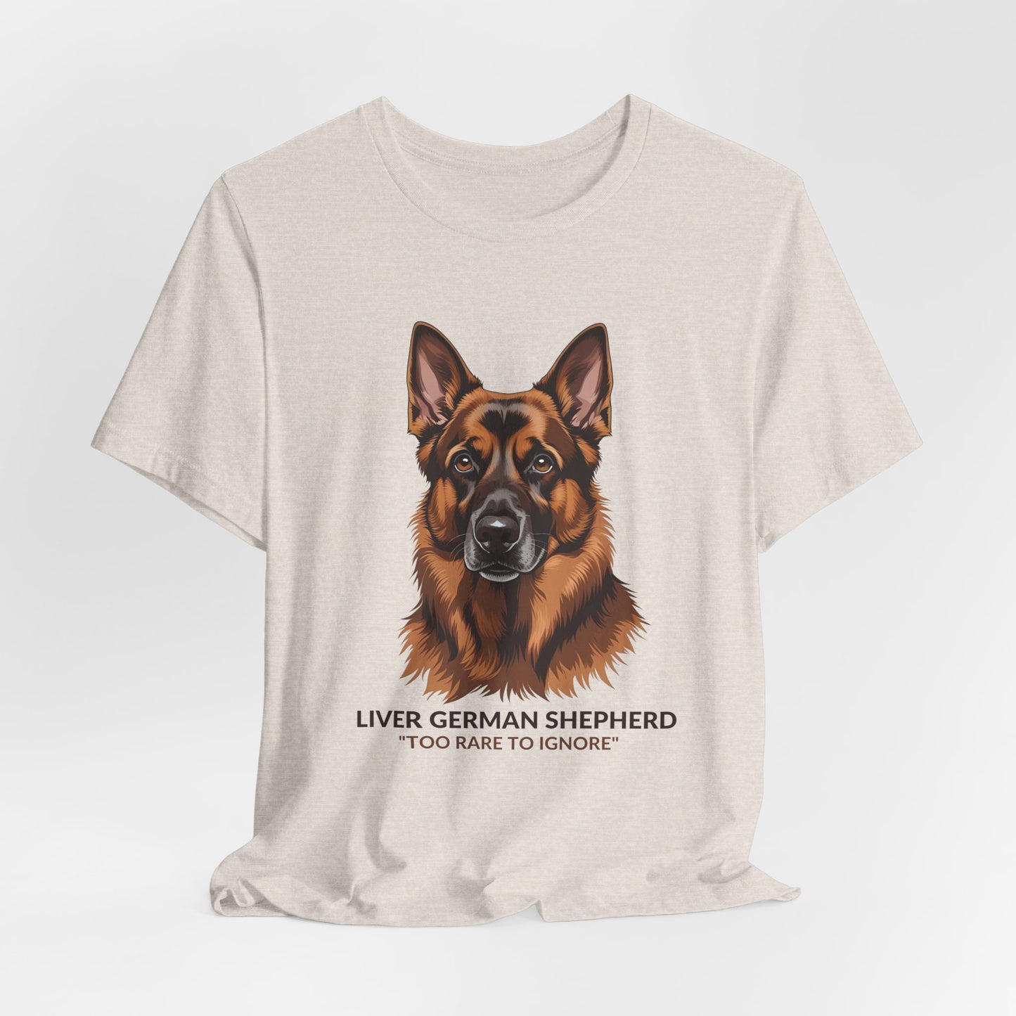 Liver German Shepherd Dog Lover Tee - To Rare To Ignore | Perfect Gift for Pet Owners, Animal Lover Merchandise, Casual Wear, Unique Dog Shirt