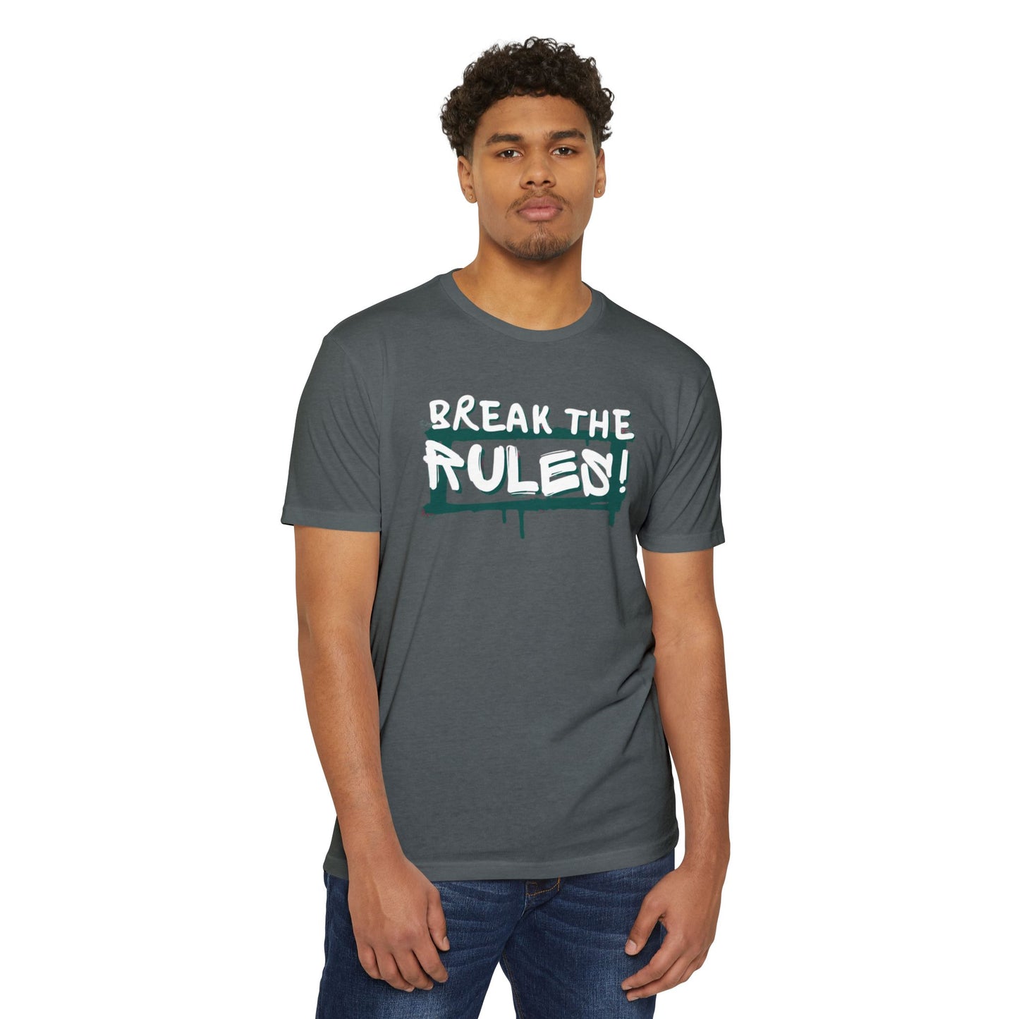 Break the Rules Graphic Tee, Unisex T-Shirt for Trendsetters, Casual Everyday Wear, Gift for Teens, Fun Statement Shirt
