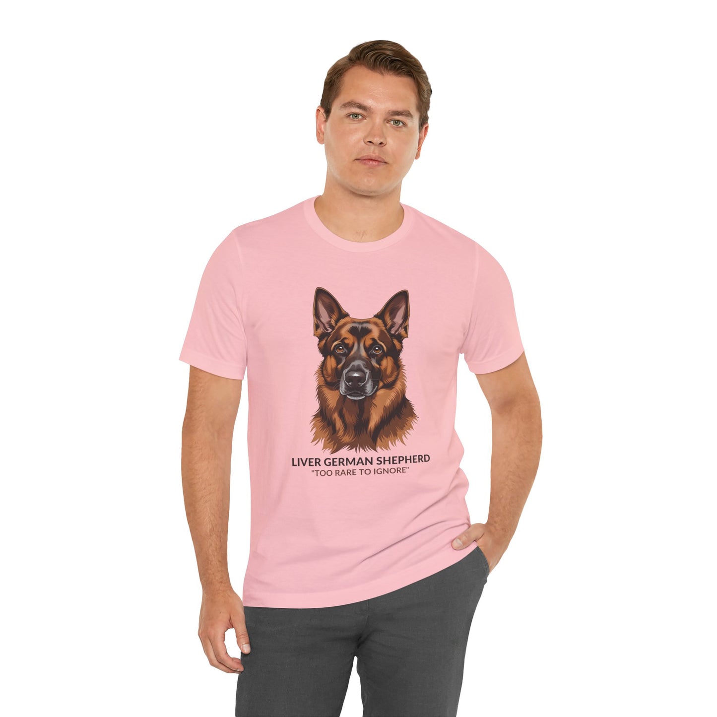 Liver German Shepherd Dog Lover Tee - To Rare To Ignore | Perfect Gift for Pet Owners, Animal Lover Merchandise, Casual Wear, Unique Dog Shirt