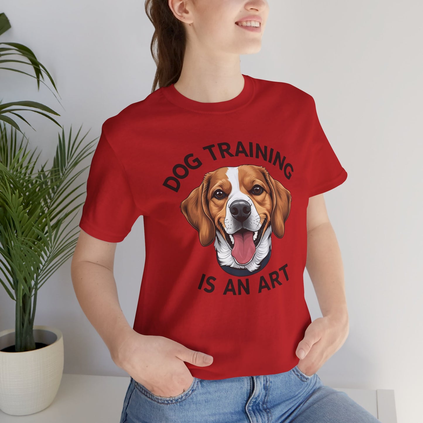Dog Training is An Art Tee - Unisex Jersey Short Sleeve, Gift for Dog Lovers, Training T-Shirt, Dog Owner Apparel, Cute Canine Shirt