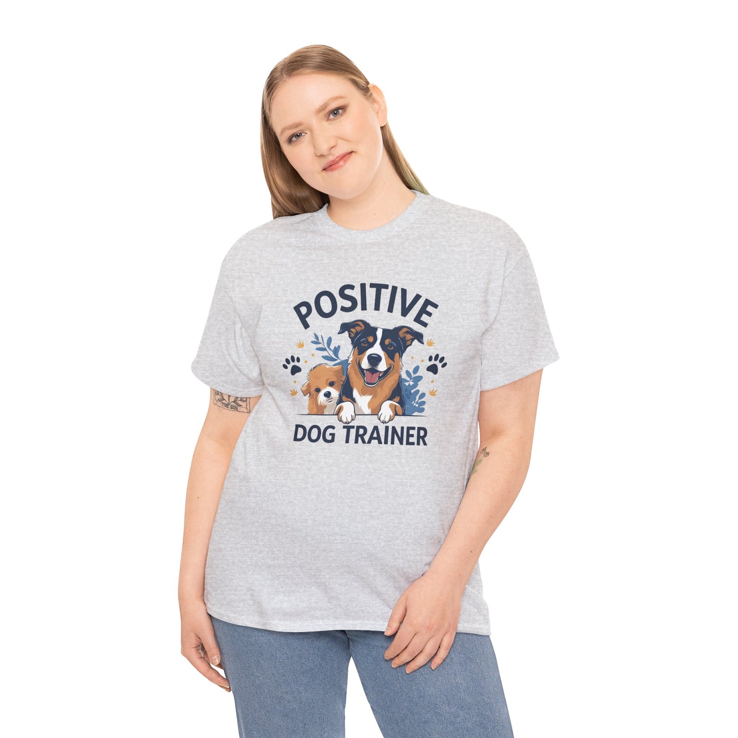 Positive Dog Trainer Tee, Dog Lover Gift, Unisex Cotton T-Shirt, Pet Training Apparel, Animal Care, Casual Dog Shirt