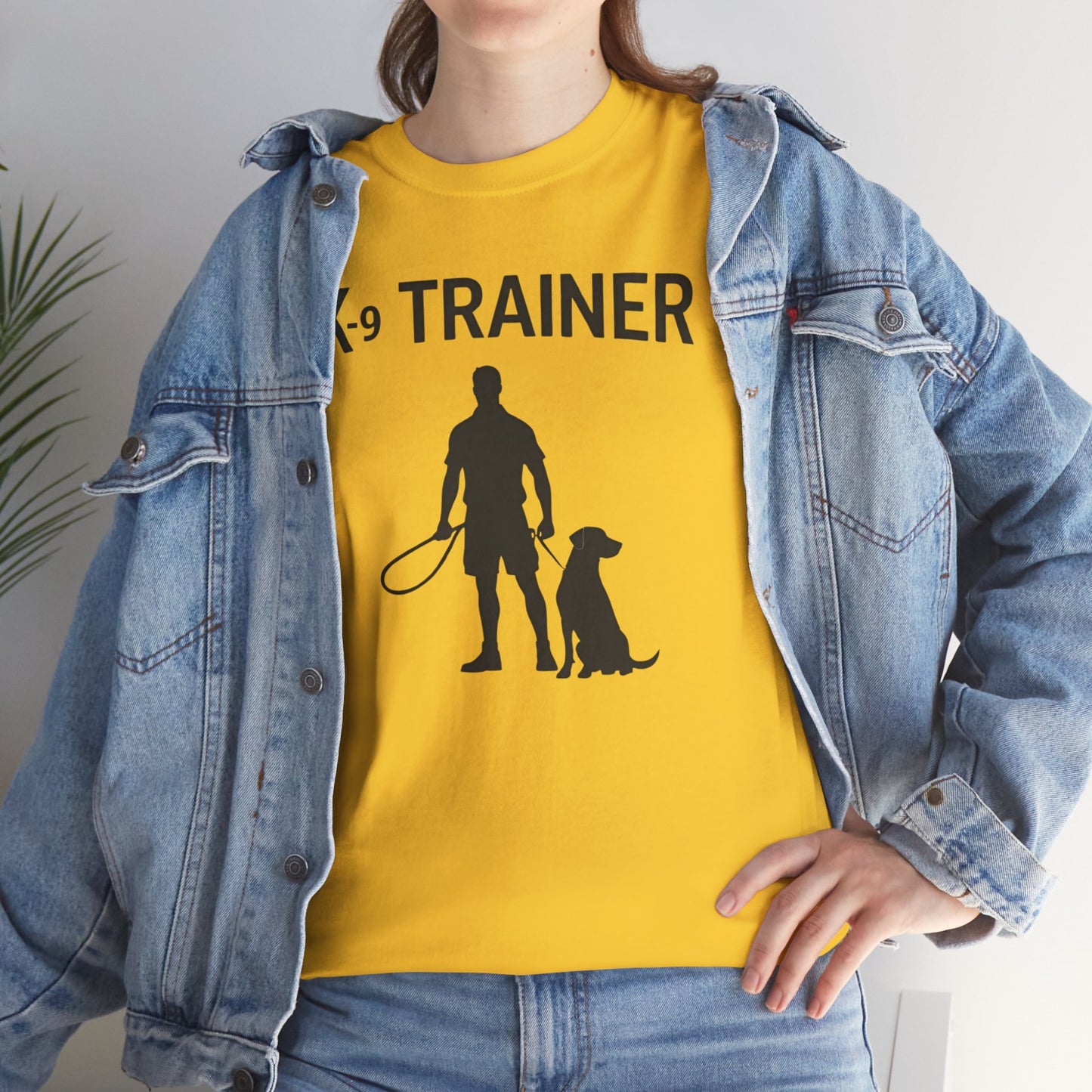 K-9 Trainer Heavy Cotton T-Shirt, Dog Owner Gift, Police Dog Shirt, Animal Enthusiast Apparel, Casual Style Tee
