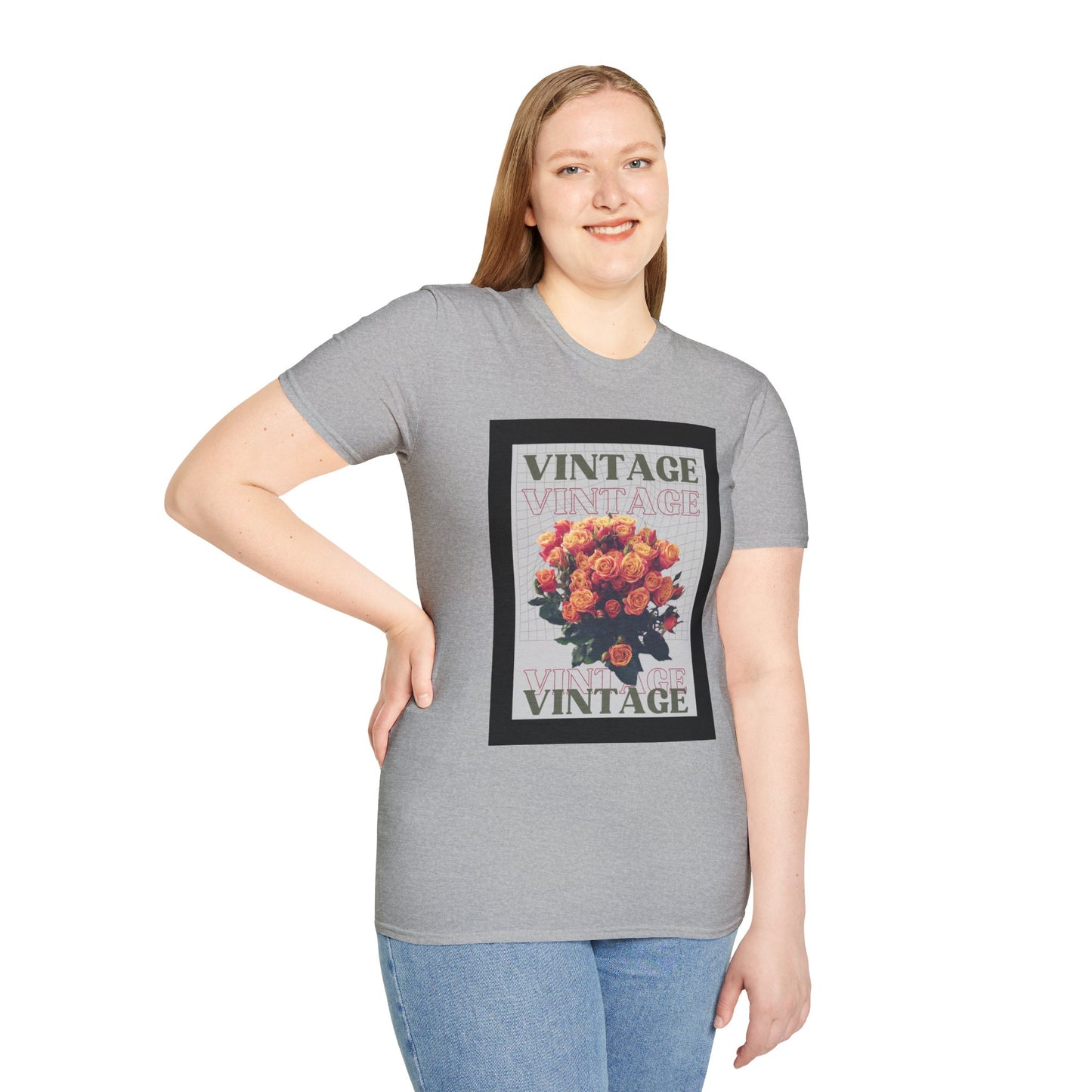 Vintage Floral Graphic Unisex T-Shirt, Retro Tee, Casual Wear, Gift for Her, Vintage Aesthetic, Flower Print Shirt