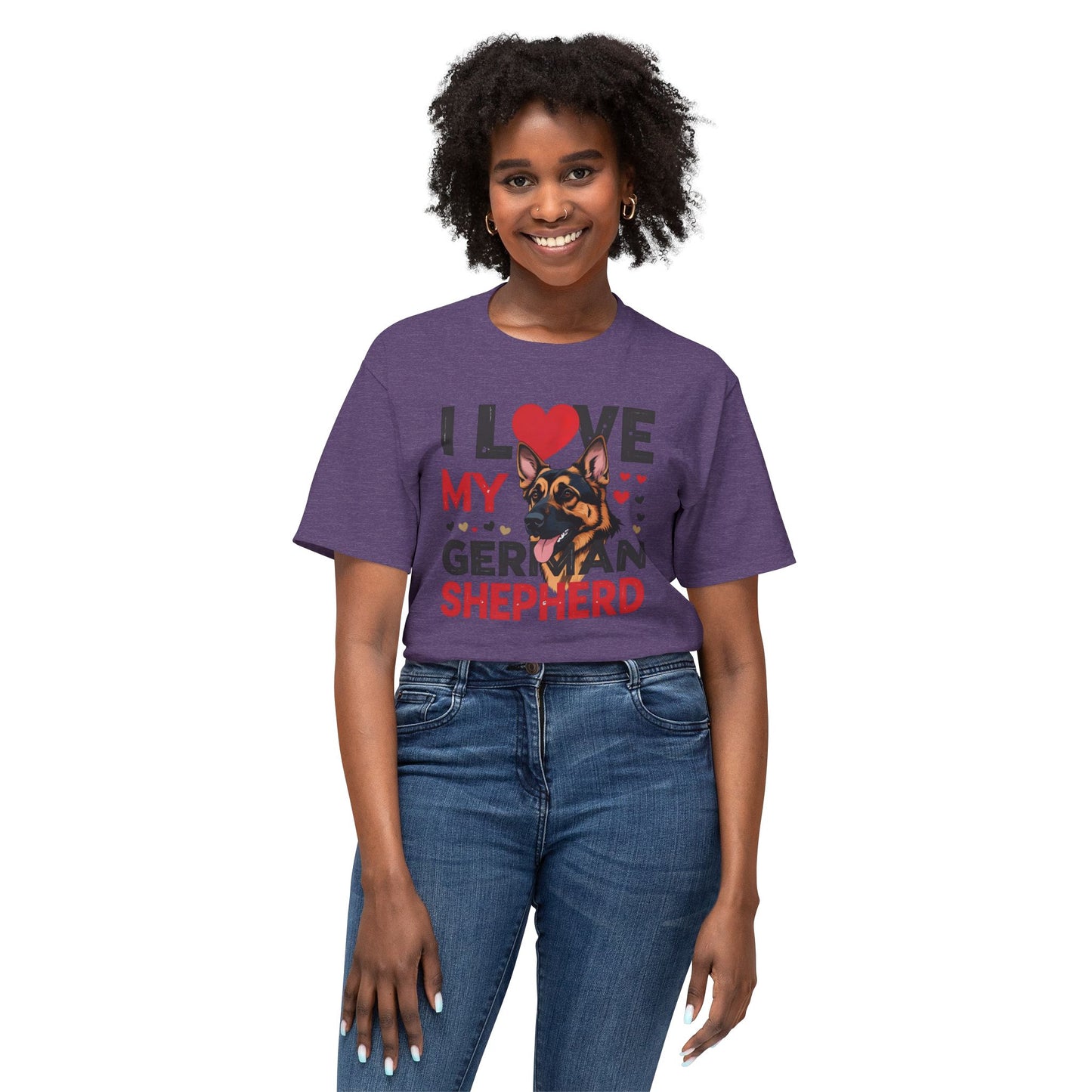 I Love My German Shepherd T-Shirt, Cute Dog Lover Gift, Pet Parent Apparel, Dog Adoption Celebration, Canine Lover's Tee